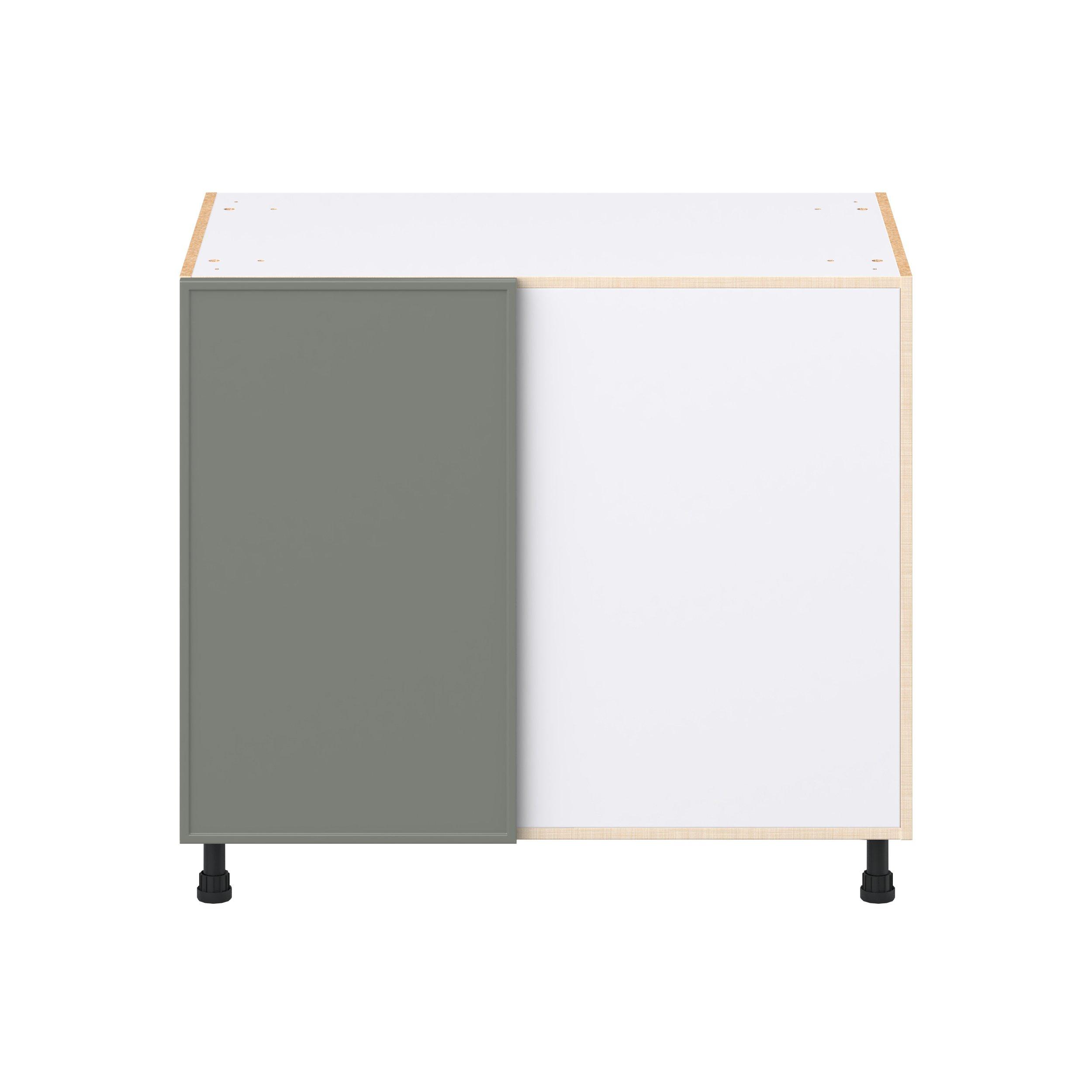 Linden 39 in. Painted Moss Green Blind Corner Base Cabinet
