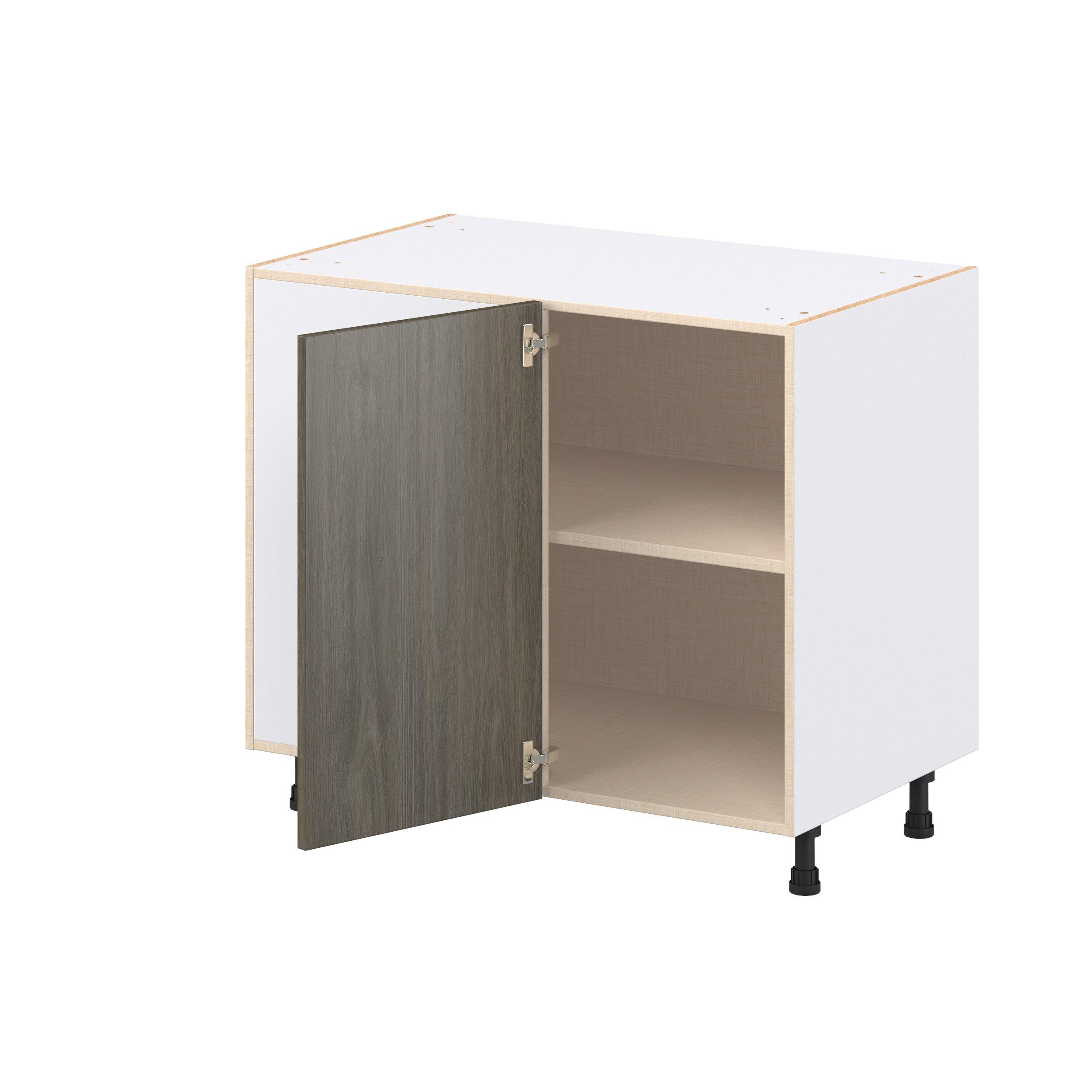 Glenwood 39 in. Burnt Walnut Blind Corner Base Cabinet