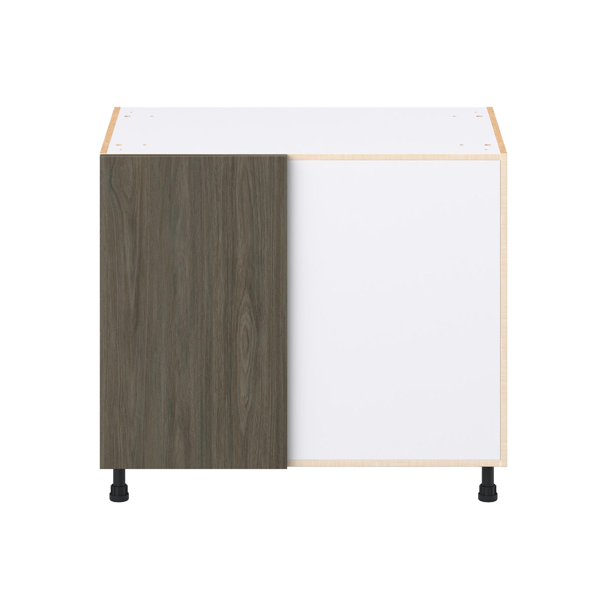 Glenwood 39 in. Burnt Walnut Blind Corner Base Cabinet
