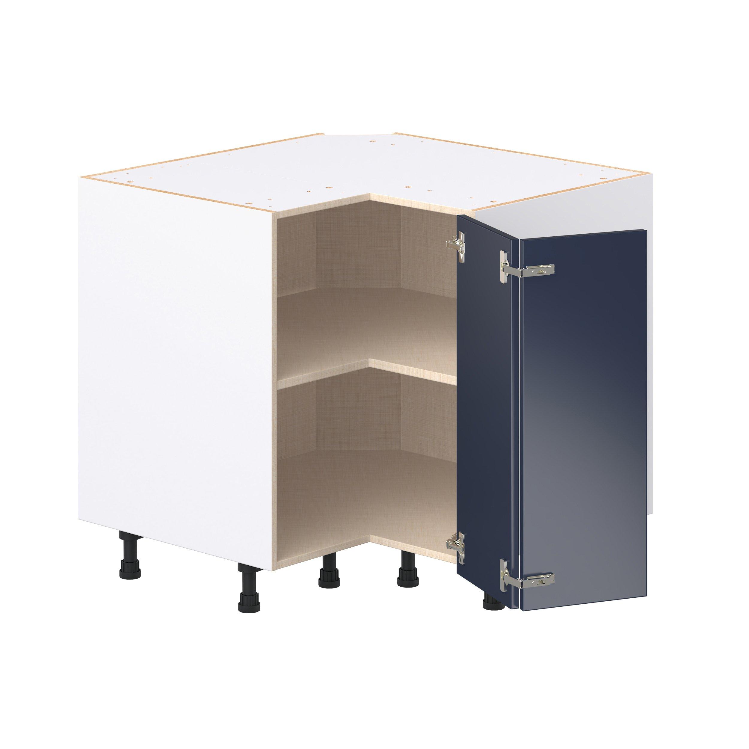 Peachtree 36 in. Painted Midnight Blue Corner Base Cabinet