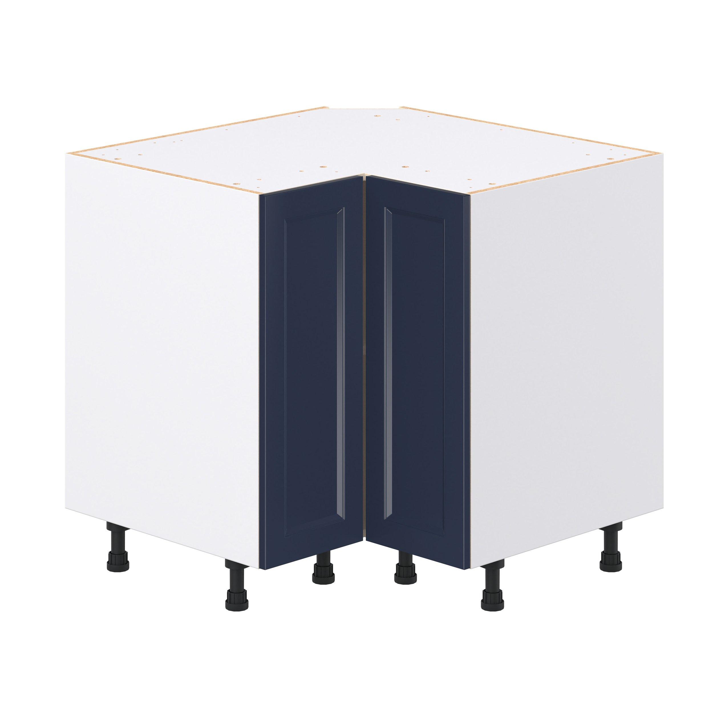 Peachtree 36 in. Painted Midnight Blue Corner Base Cabinet