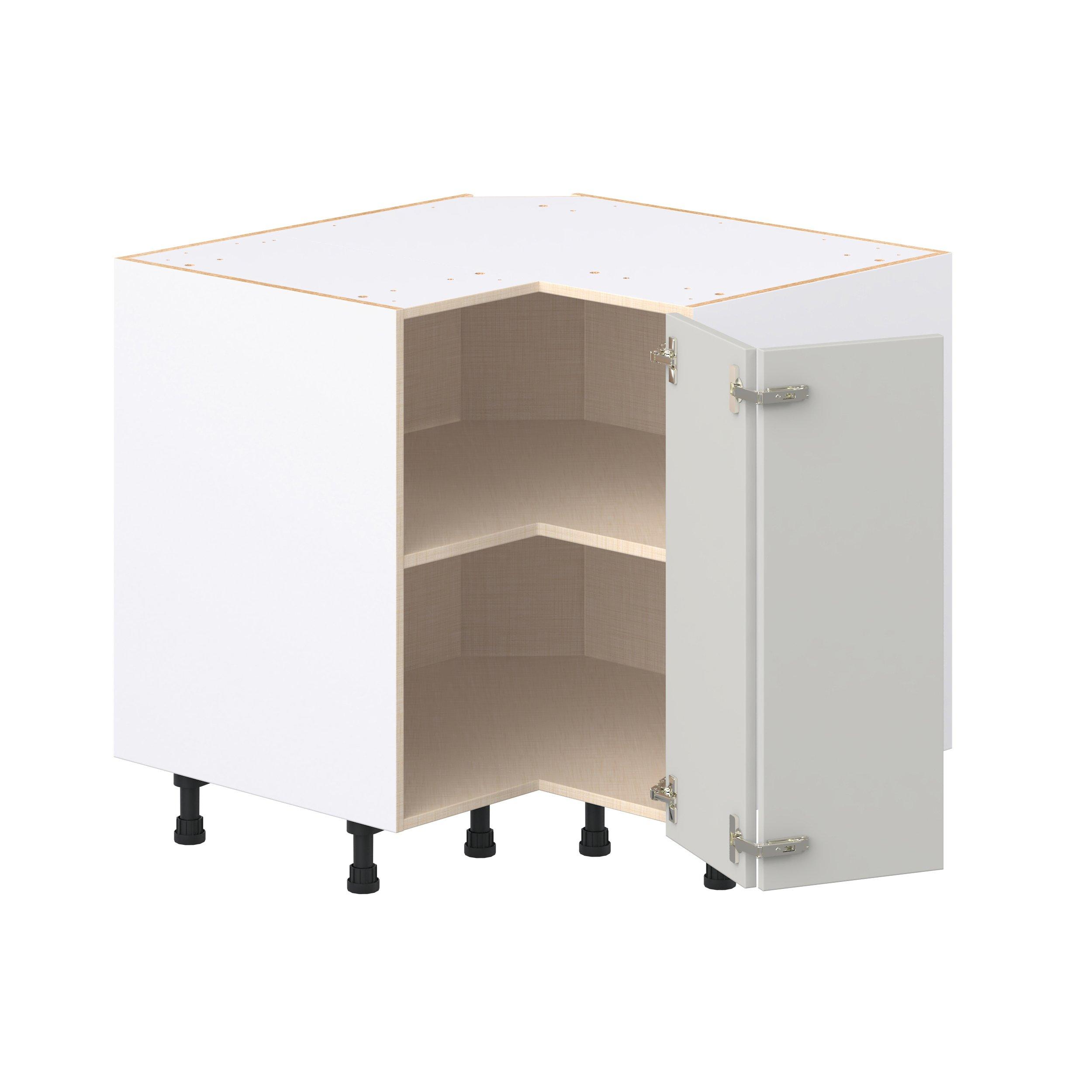 Lenox 36 in. Painted Light Gray Corner Base Cabinet