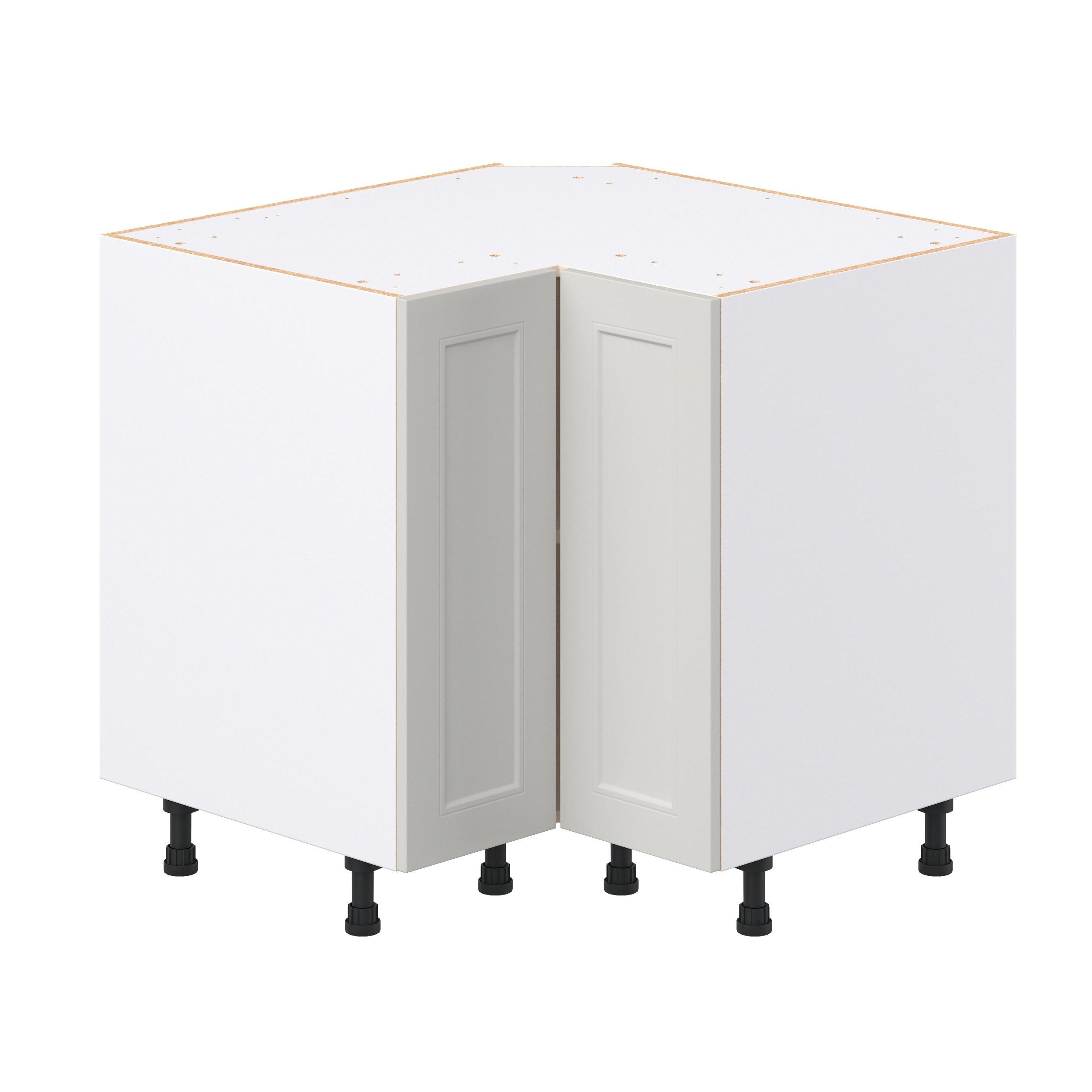 Lenox 36 in. Painted Light Gray Corner Base Cabinet