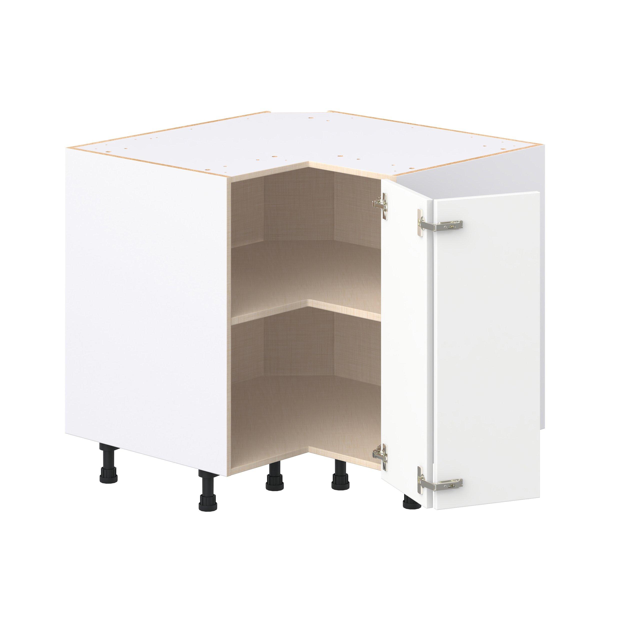 Peachtree 36 in. Painted Bright White Corner Base Cabinet