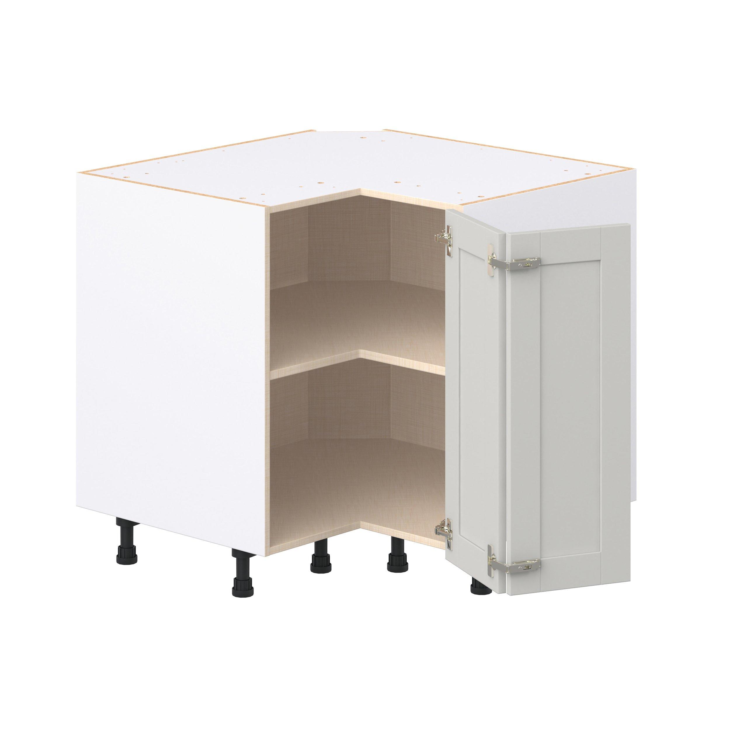 Summerhill 36 in. Light Gray Corner Base Cabinet