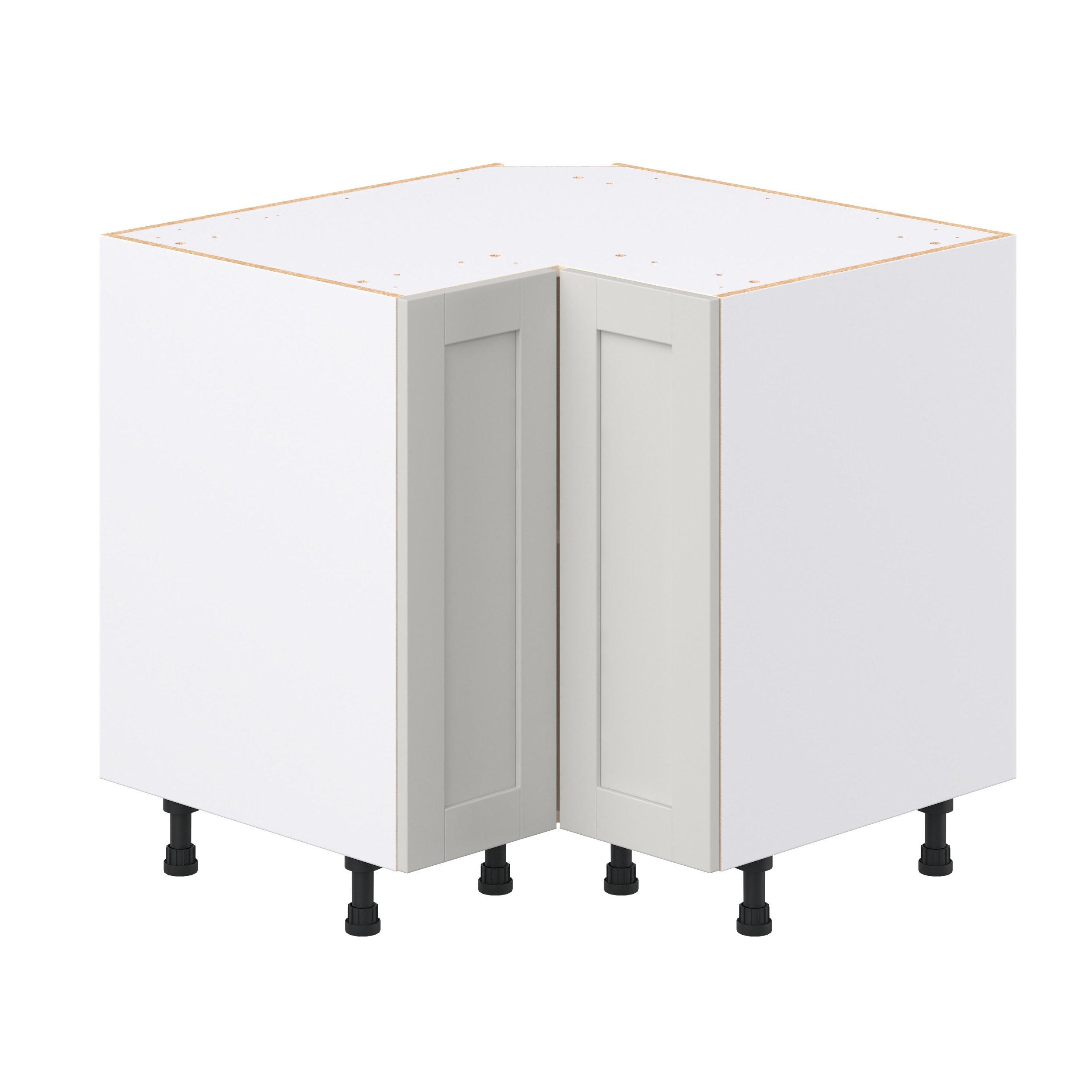 Summerhill 36 in. Light Gray Corner Base Cabinet