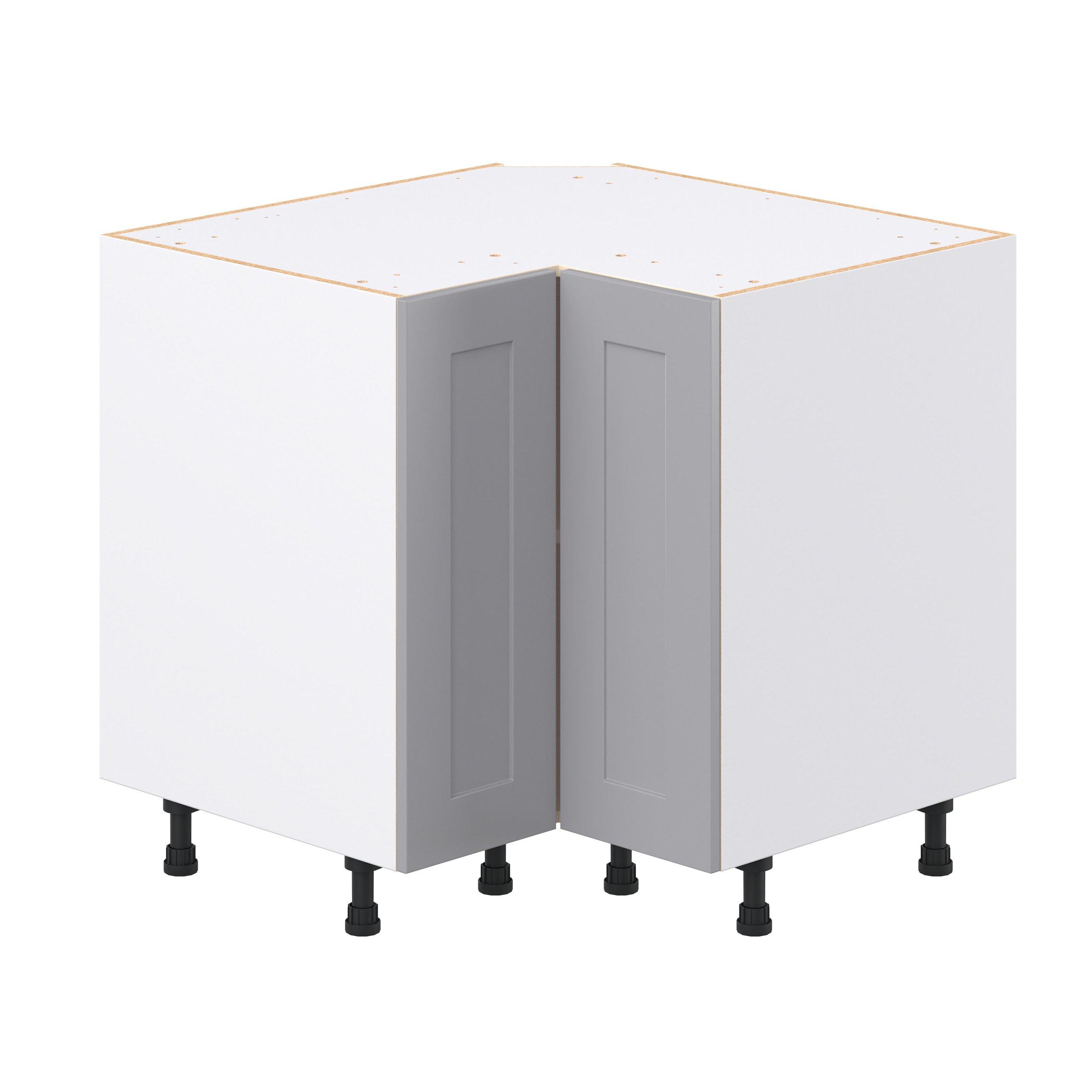 Candler 36 in. Painted Slate Gray Corner Base Cabinet