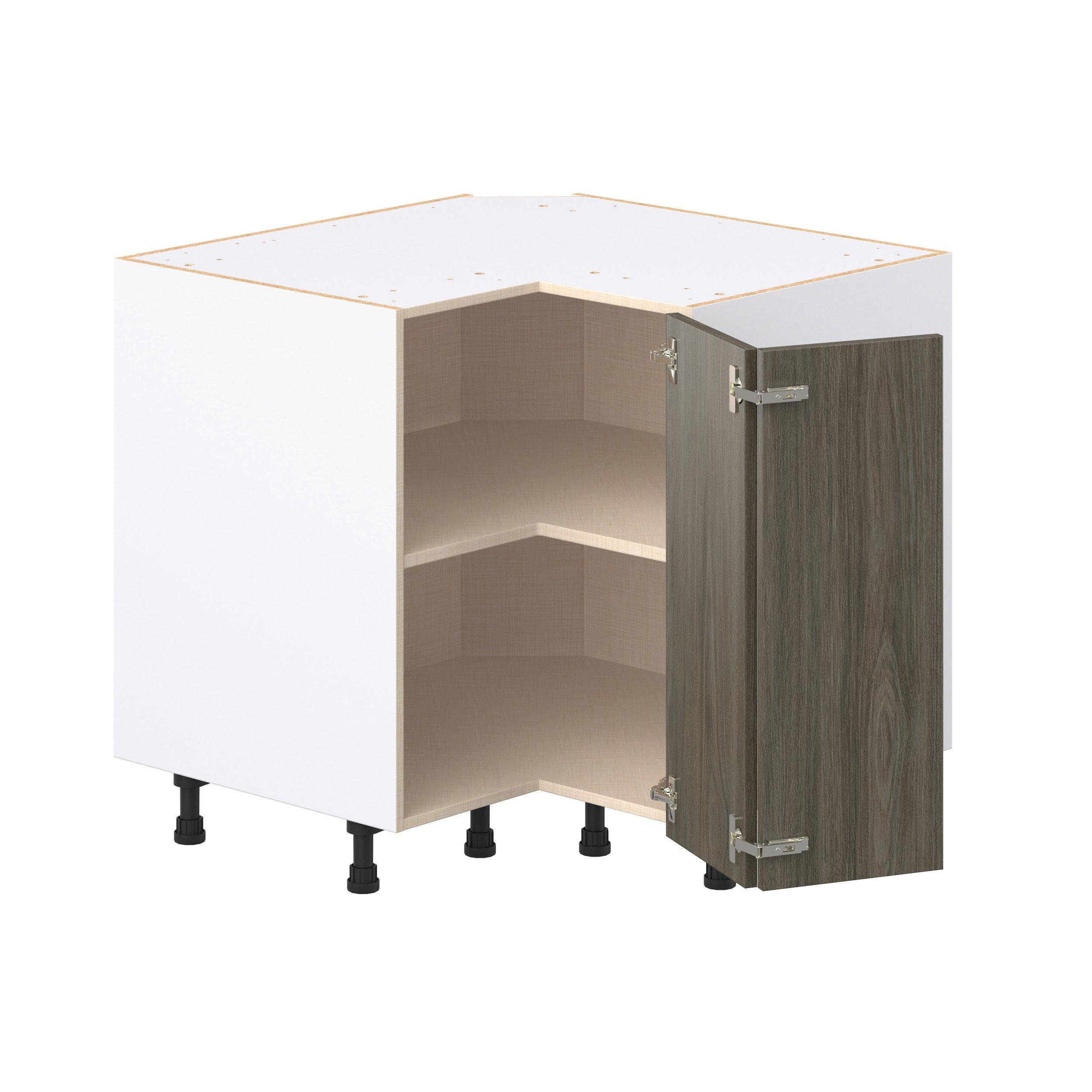 Glenwood 36 in. Burnt Walnut Corner Base Cabinet