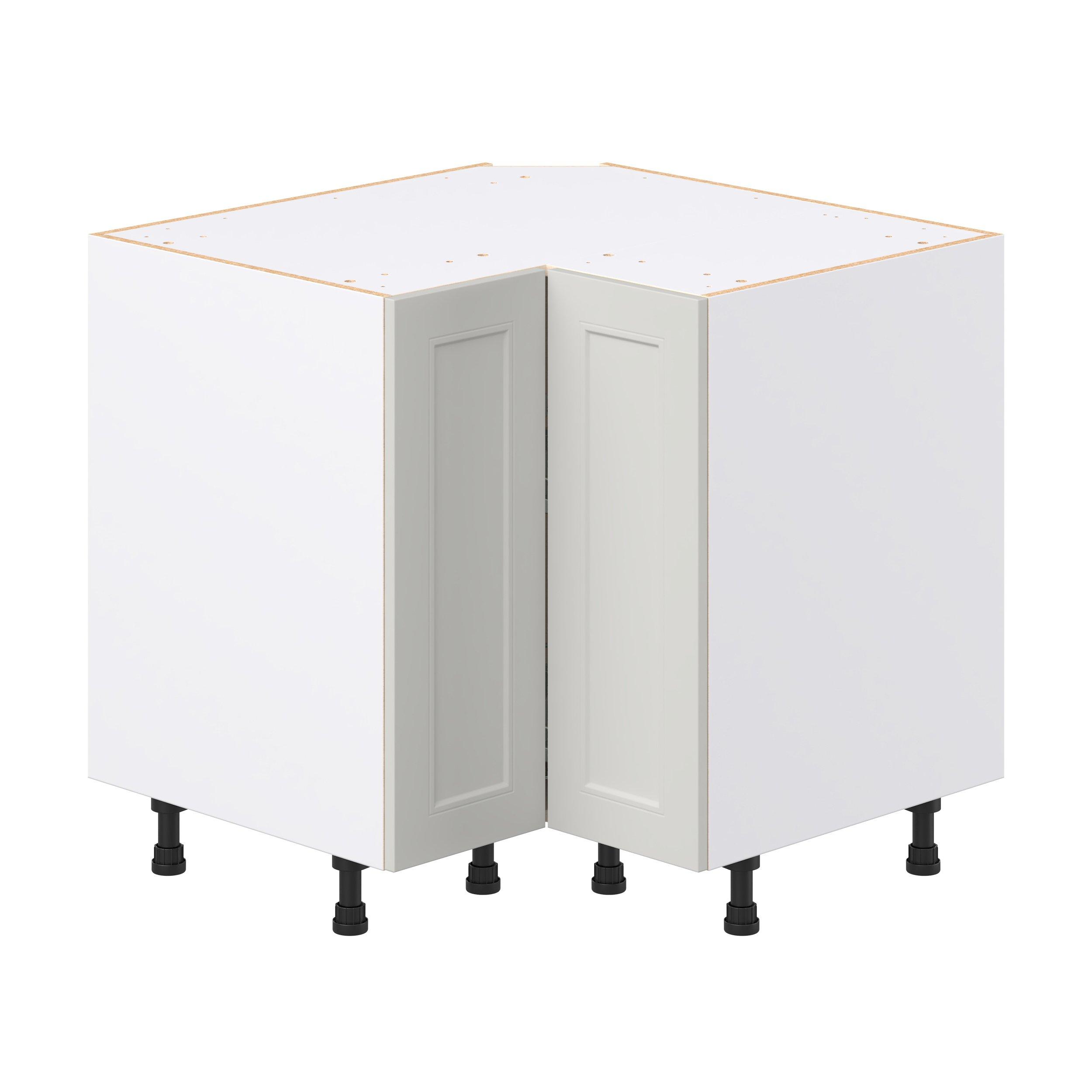 Lenox 36 in. Painted Light Gray Lazy Susan Corner Base Cabinet