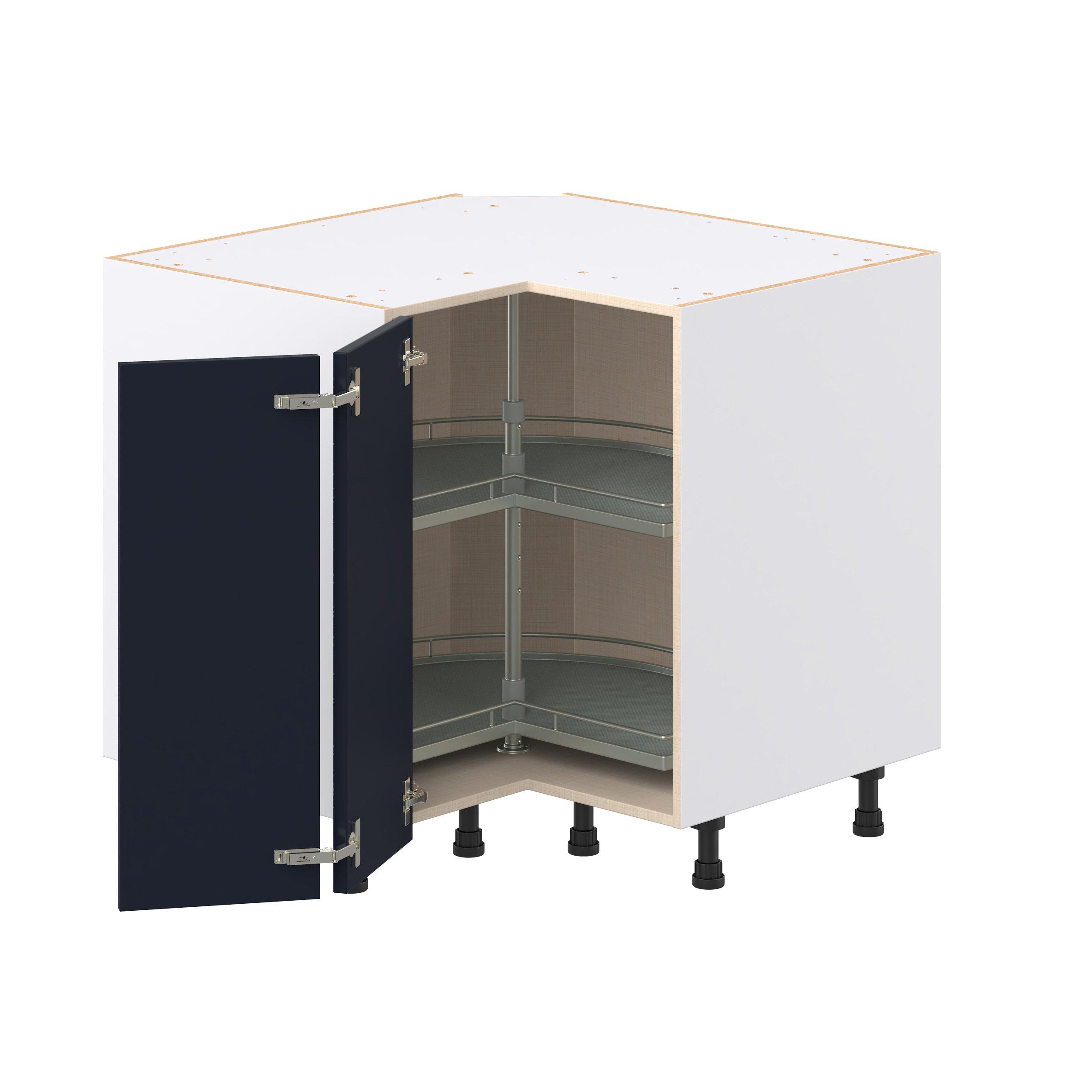 Peachtree 36 in. Painted Midnight Blue Lazy Susan Corner Base Cabinet