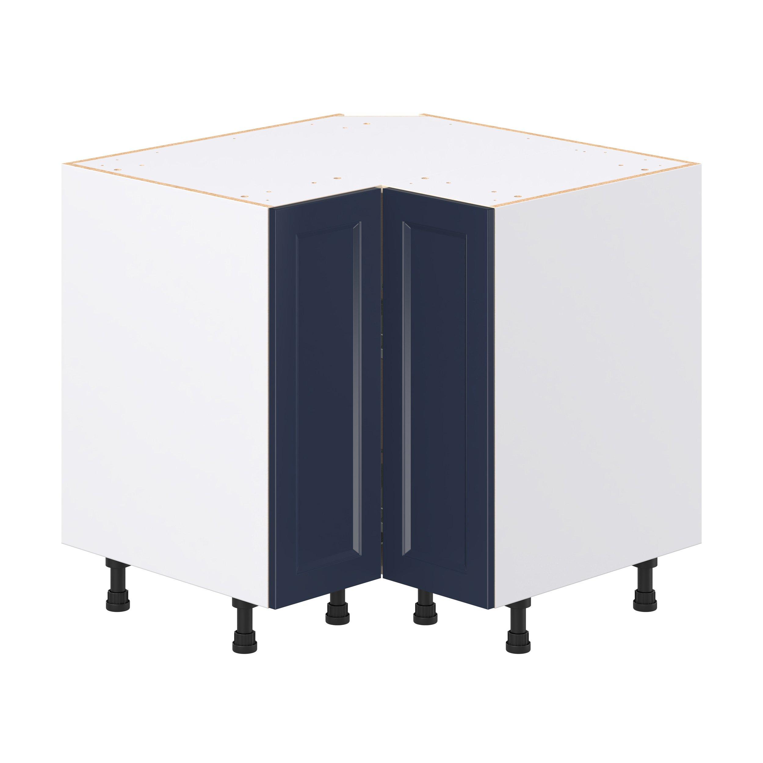 Peachtree 36 in. Painted Midnight Blue Lazy Susan Corner Base Cabinet