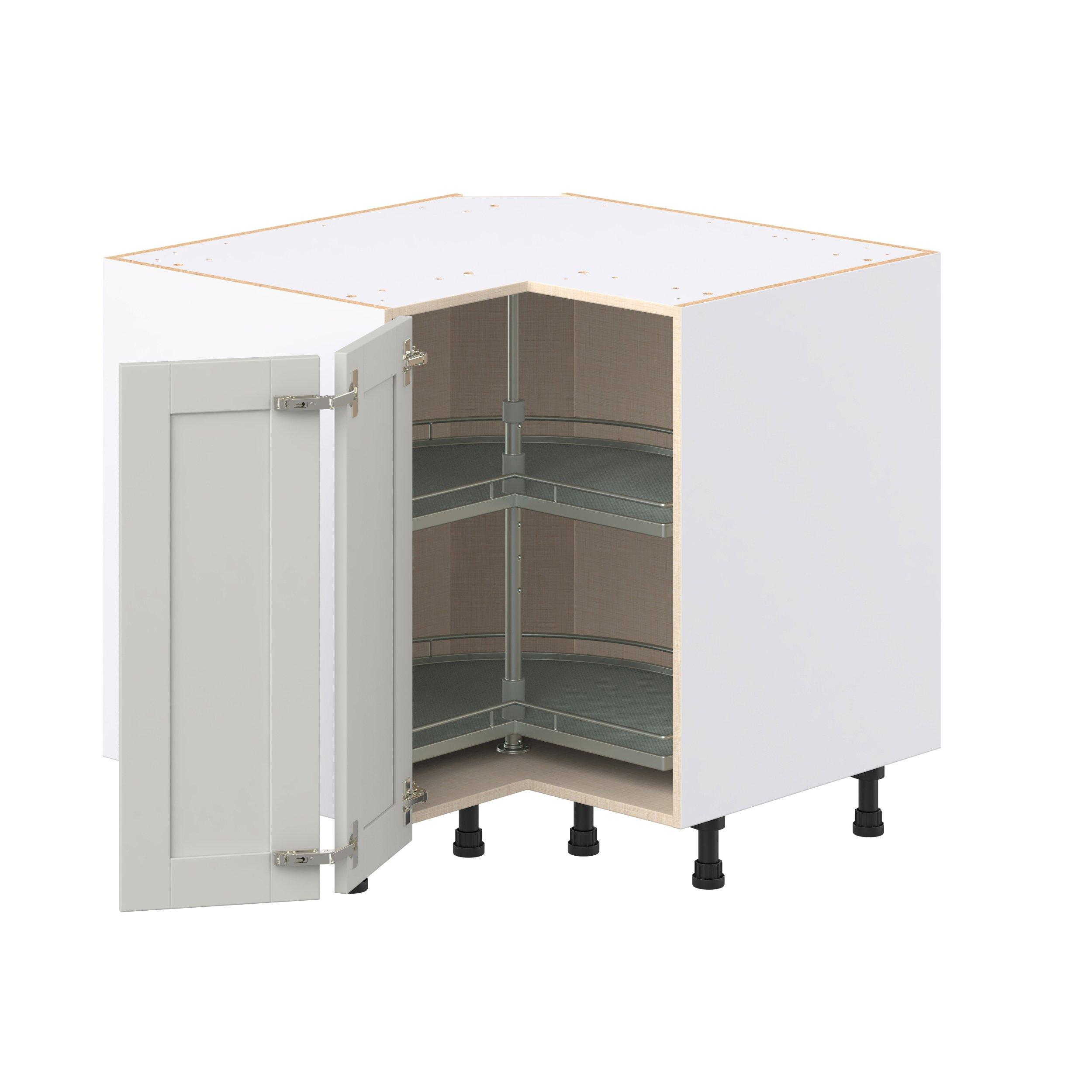 Summerhill 36 in. Light Gray Lazy Susan Corner Base Cabinet