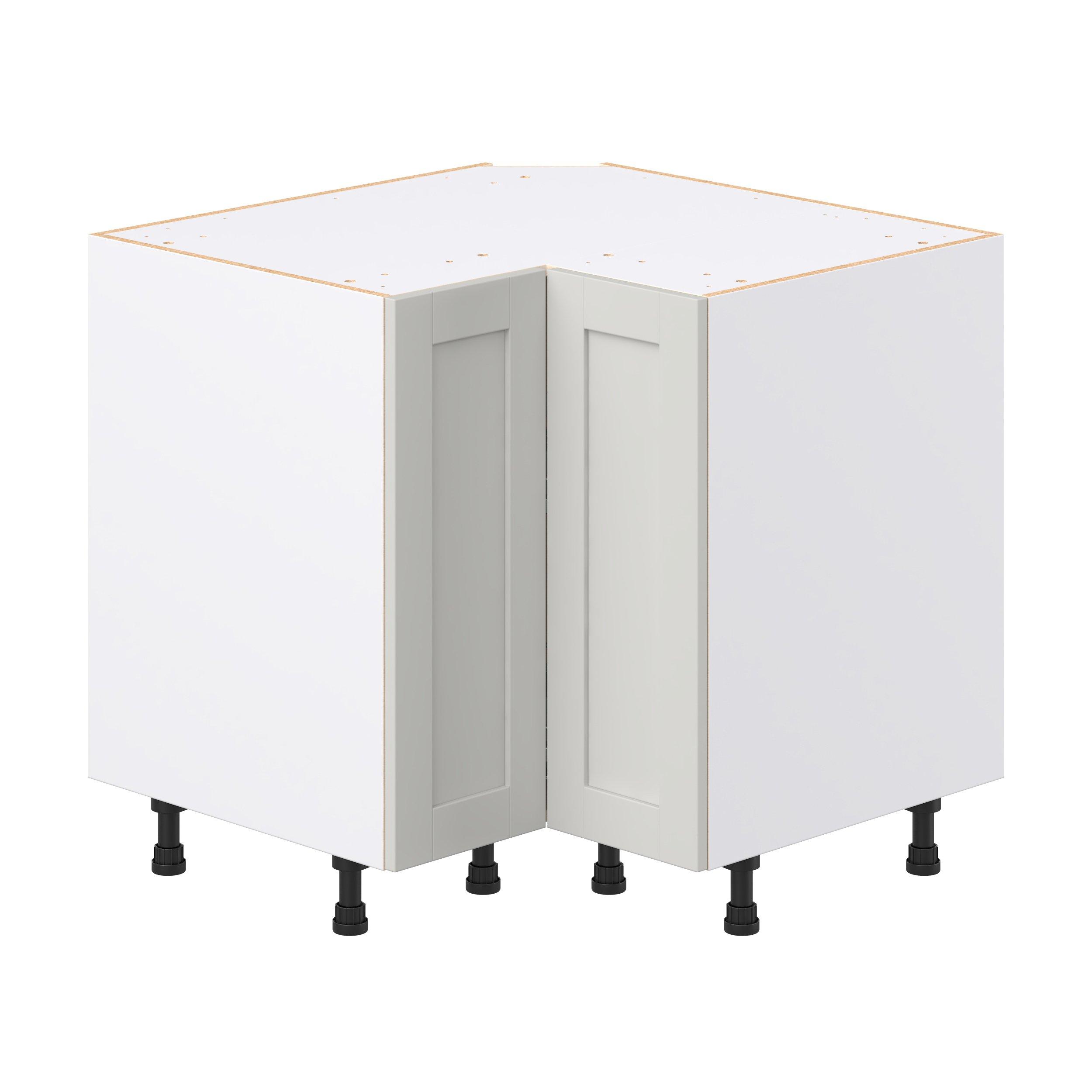 Summerhill 36 in. Light Gray Lazy Susan Corner Base Cabinet