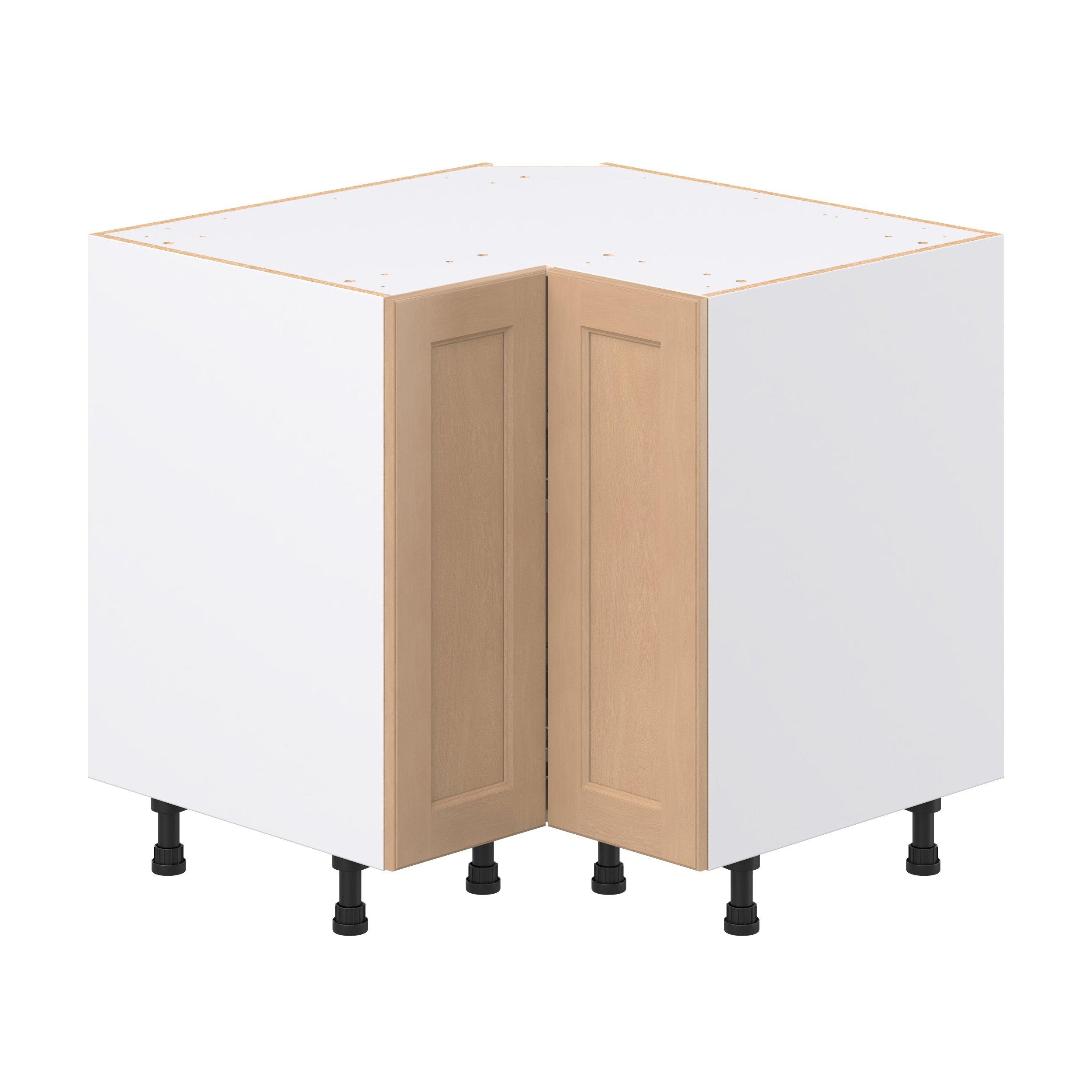 Sugarhill 36 in. Stained Sugar Cookie Lazy Susan Corner Base Cabinet