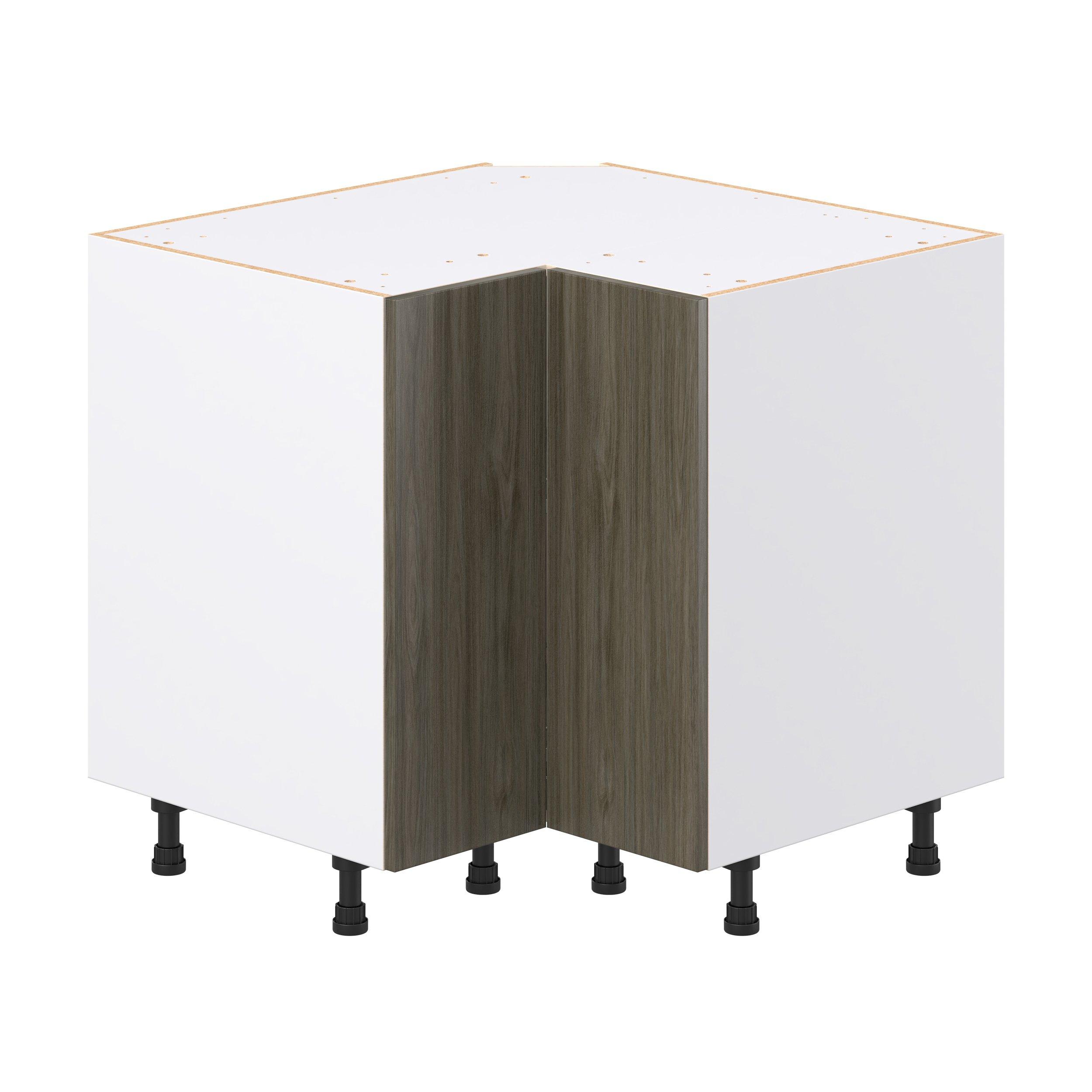Glenwood 36 in. Burnt Walnut Lazy Susan Corner Base Cabinet