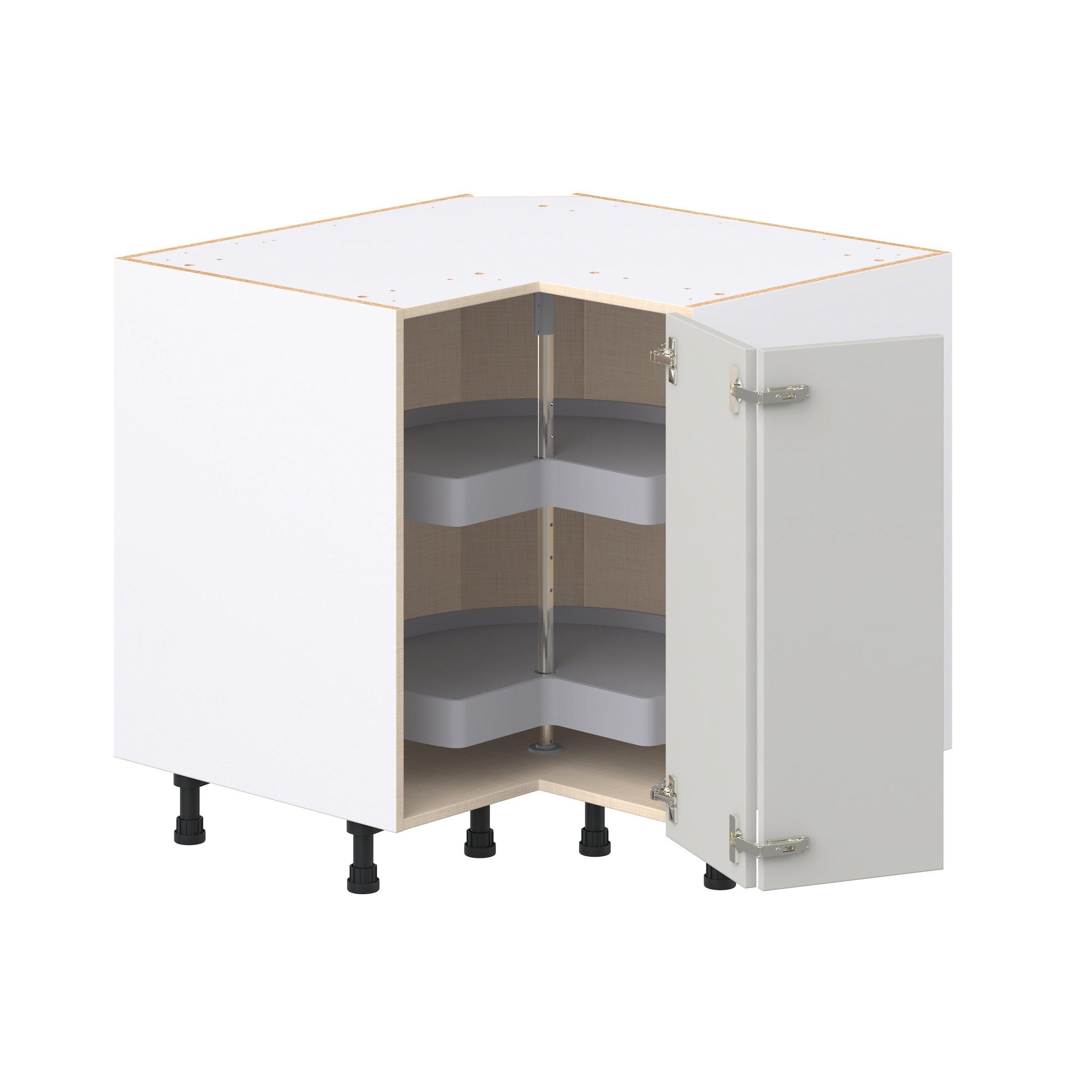 Lenox 36 in. Painted Light Gray Lazy Susan Corner Base Cabinet