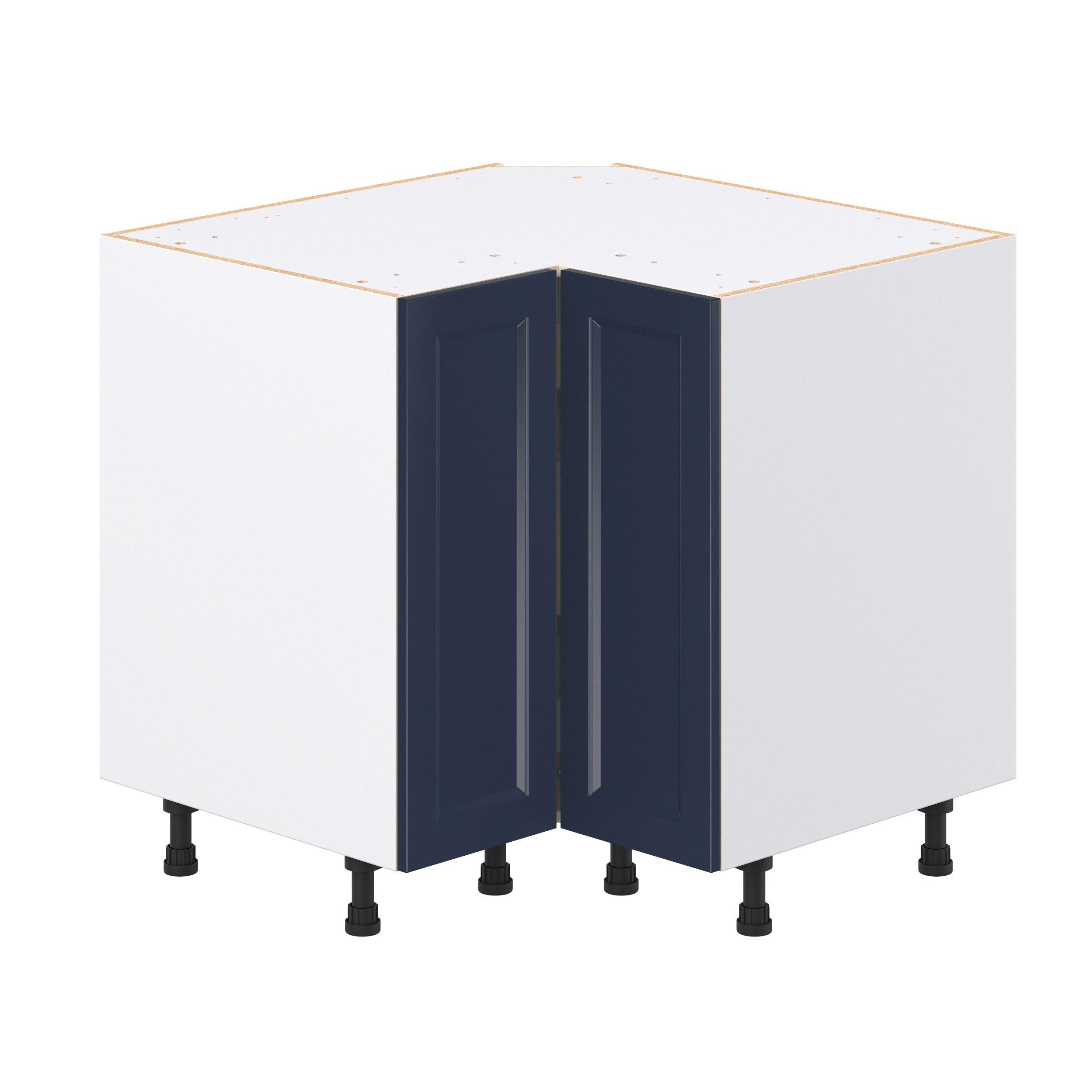 Peachtree 36 in. Painted Midnight Blue Lazy Susan Corner Base Cabinet