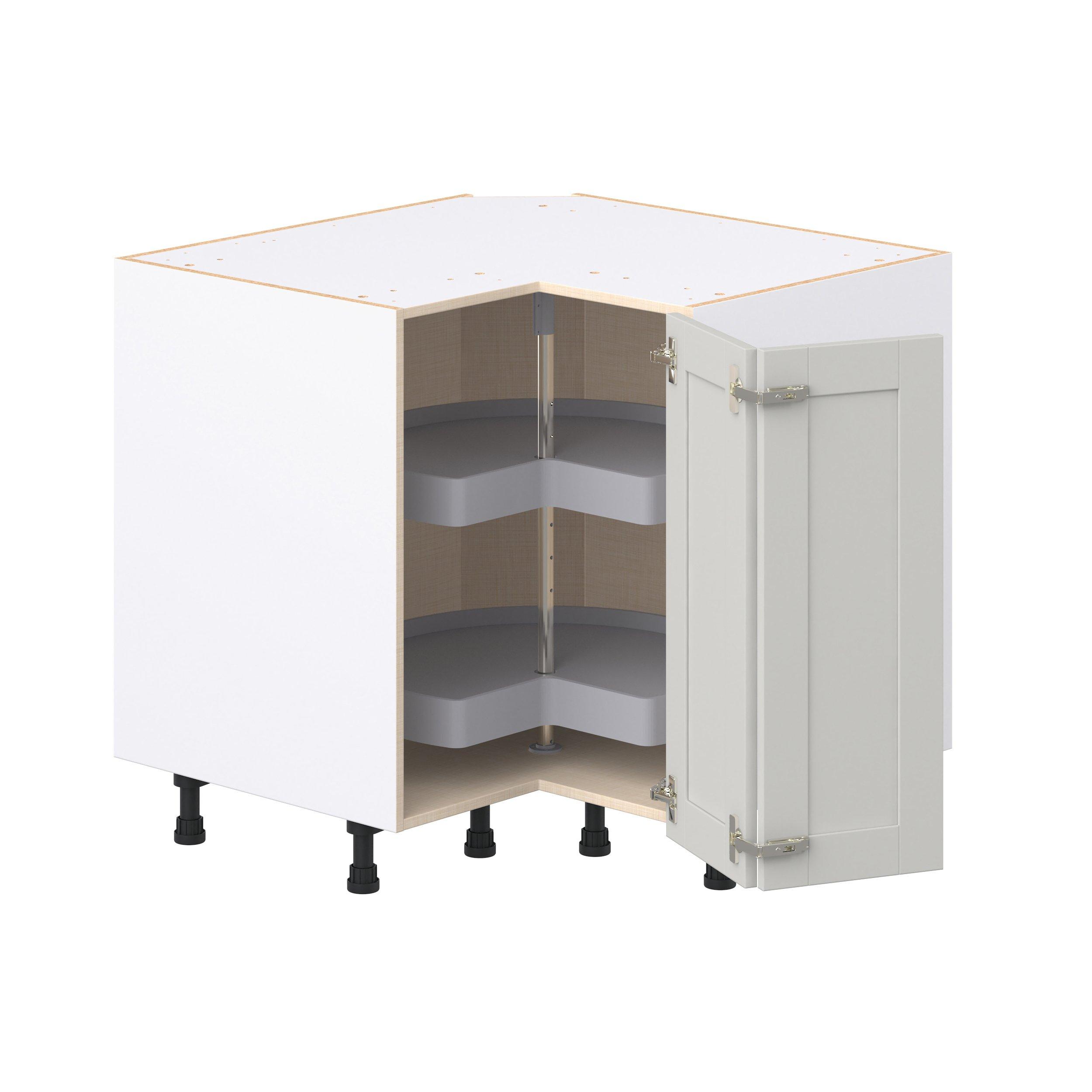 Summerhill 36 in. Light Gray Lazy Susan Corner Base Cabinet