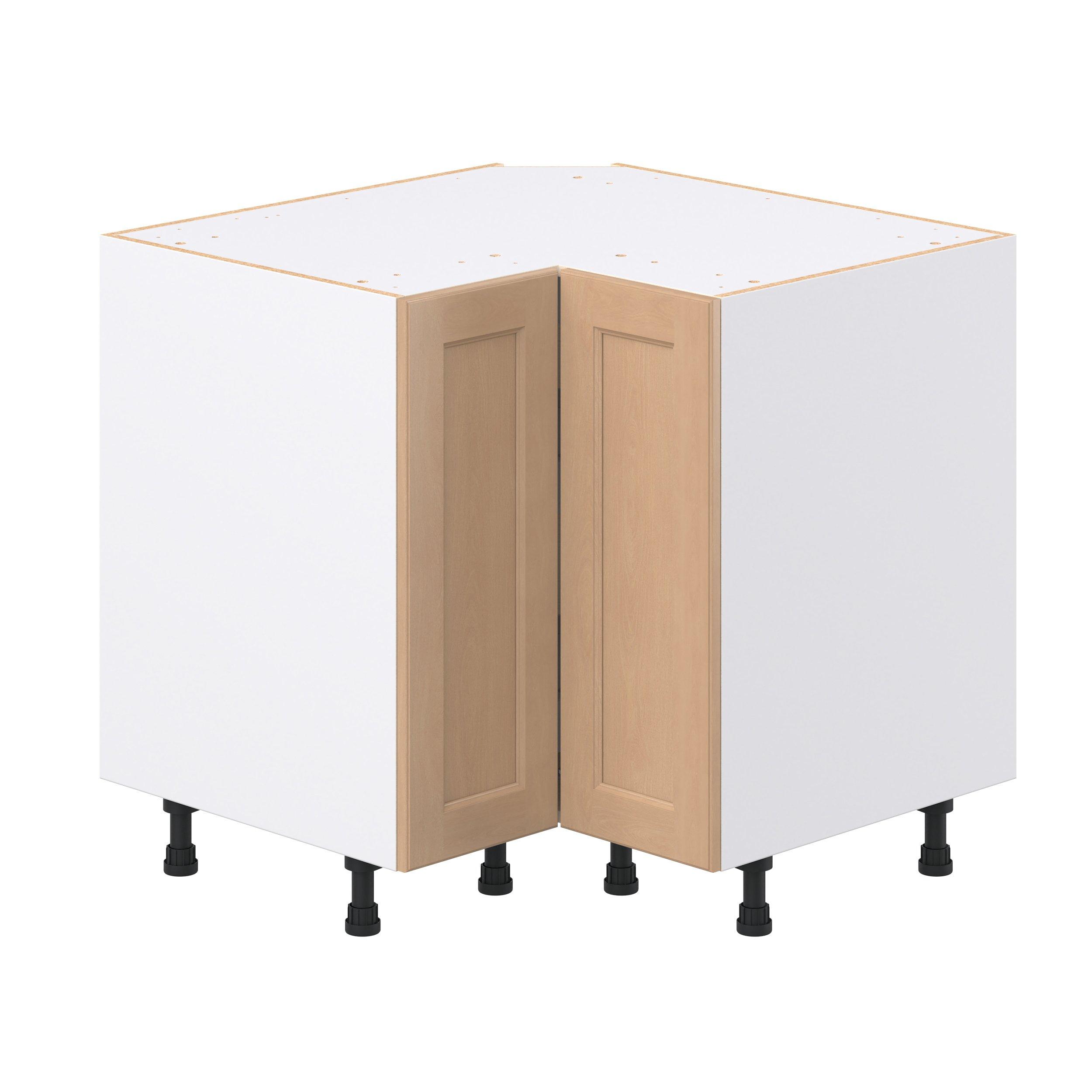 Sugarhill 36 in. Stained Sugar Cookie Lazy Susan Corner Base Cabinet