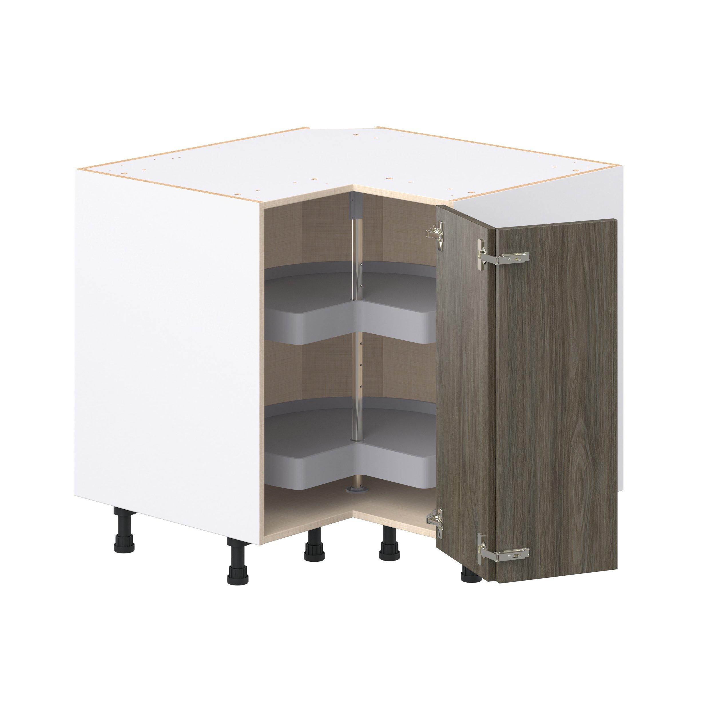 Glenwood 36 in. Burnt Walnut Lazy Susan Corner Base Cabinet