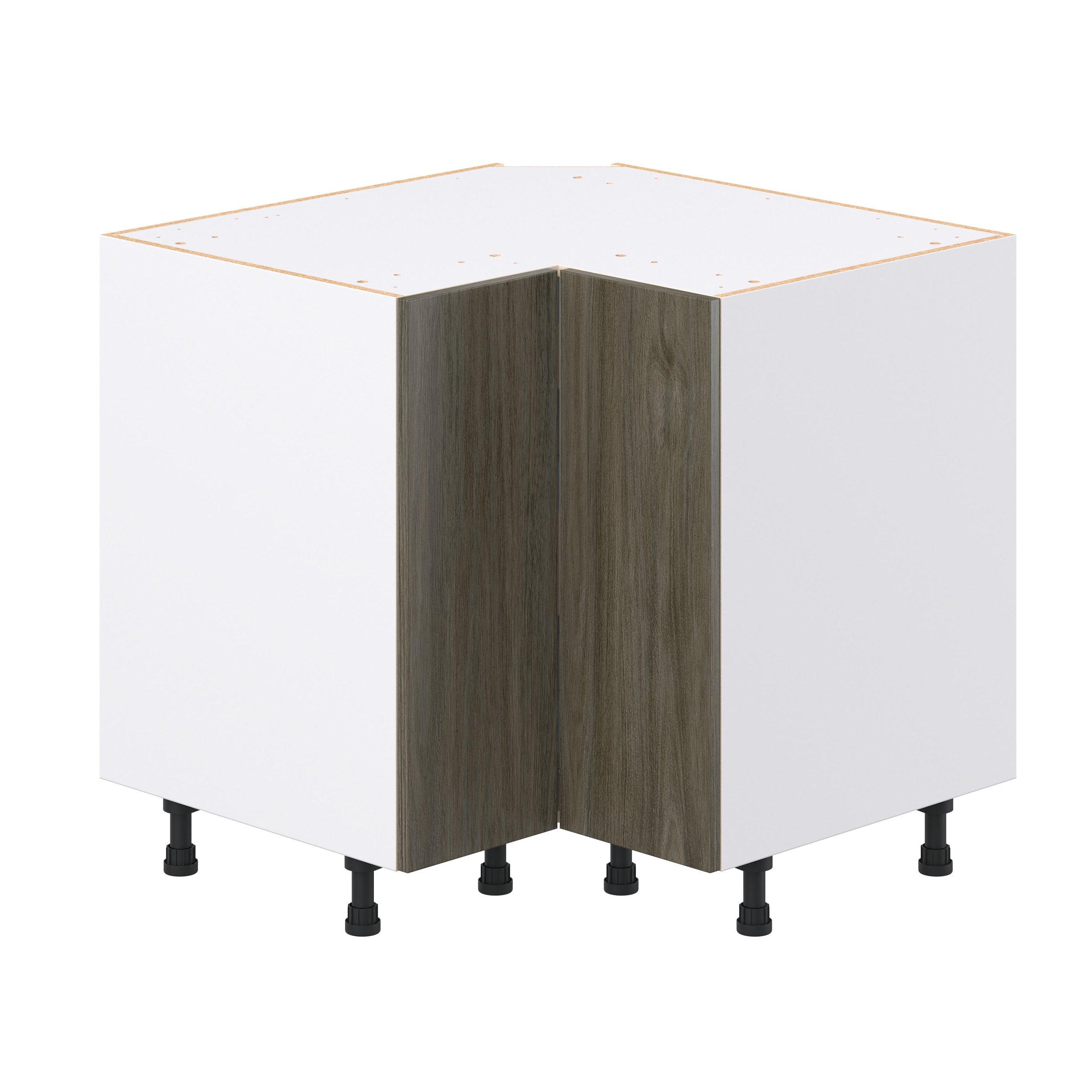Glenwood 36 in. Burnt Walnut Lazy Susan Corner Base Cabinet