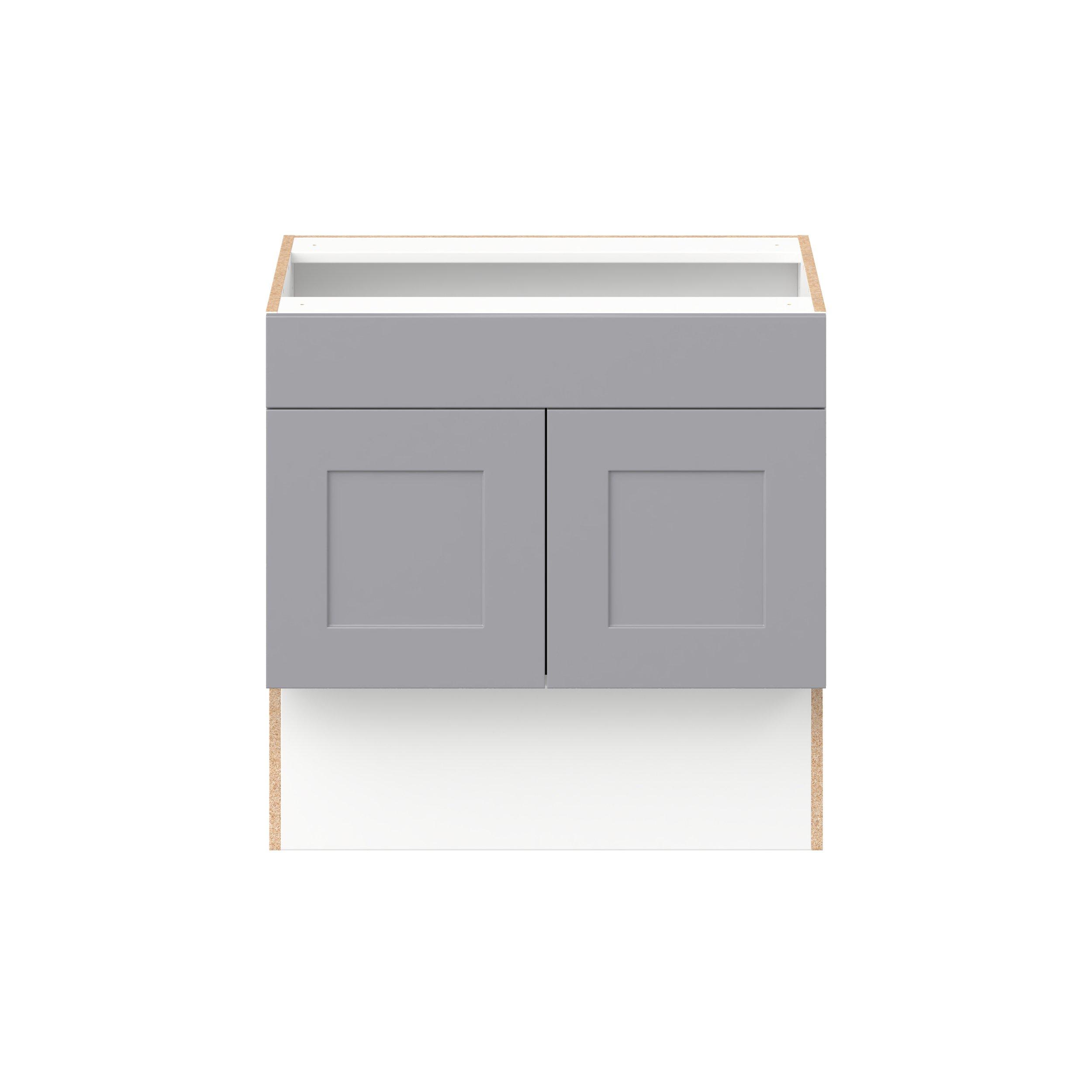 Candler 30 in. Painted Slate Gray Vanity Sink Base Cabinet with Removable Front  - ADA