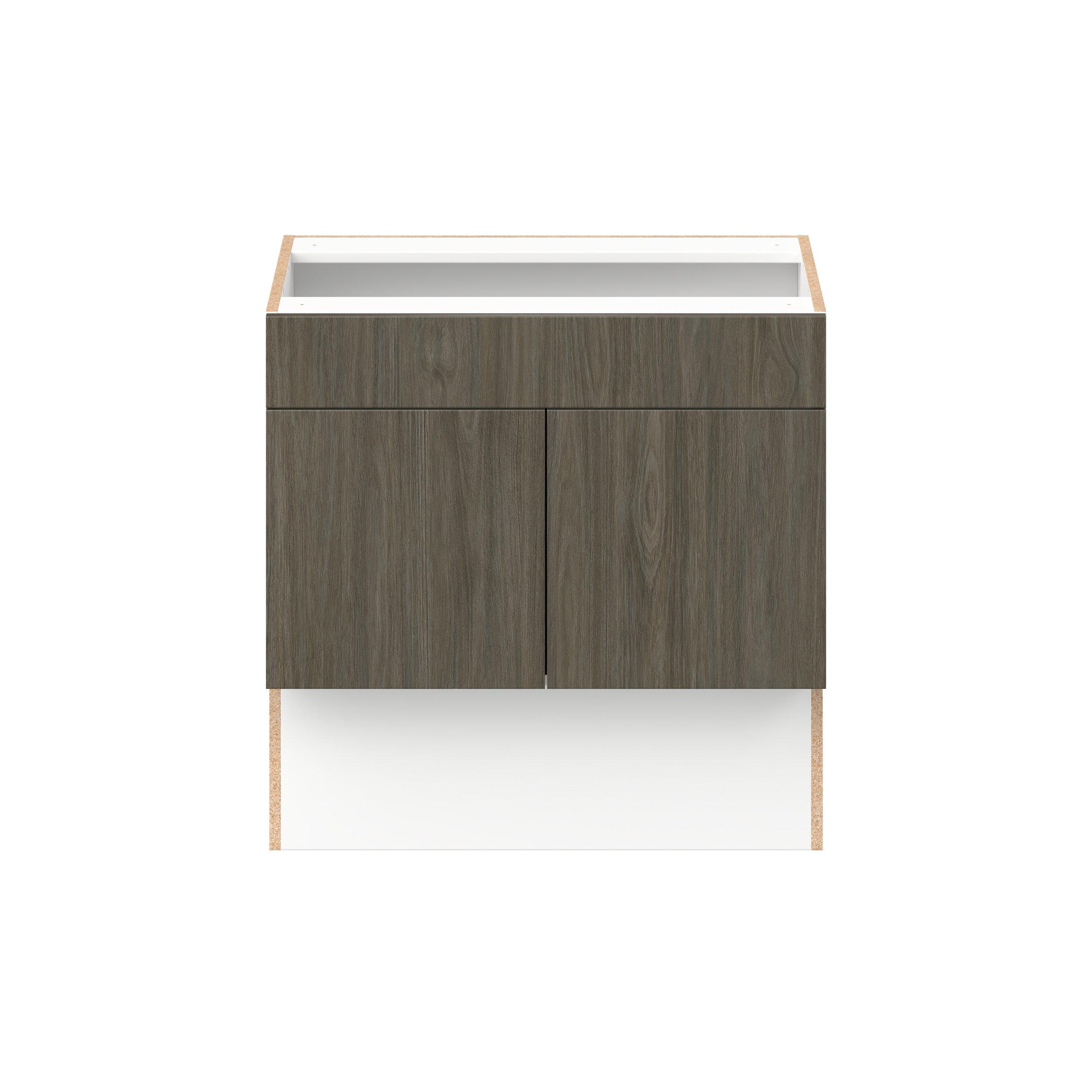 Glenwood 30 in. Burnt Walnut Vanity Sink Base Cabinet with Removable Front  - ADA