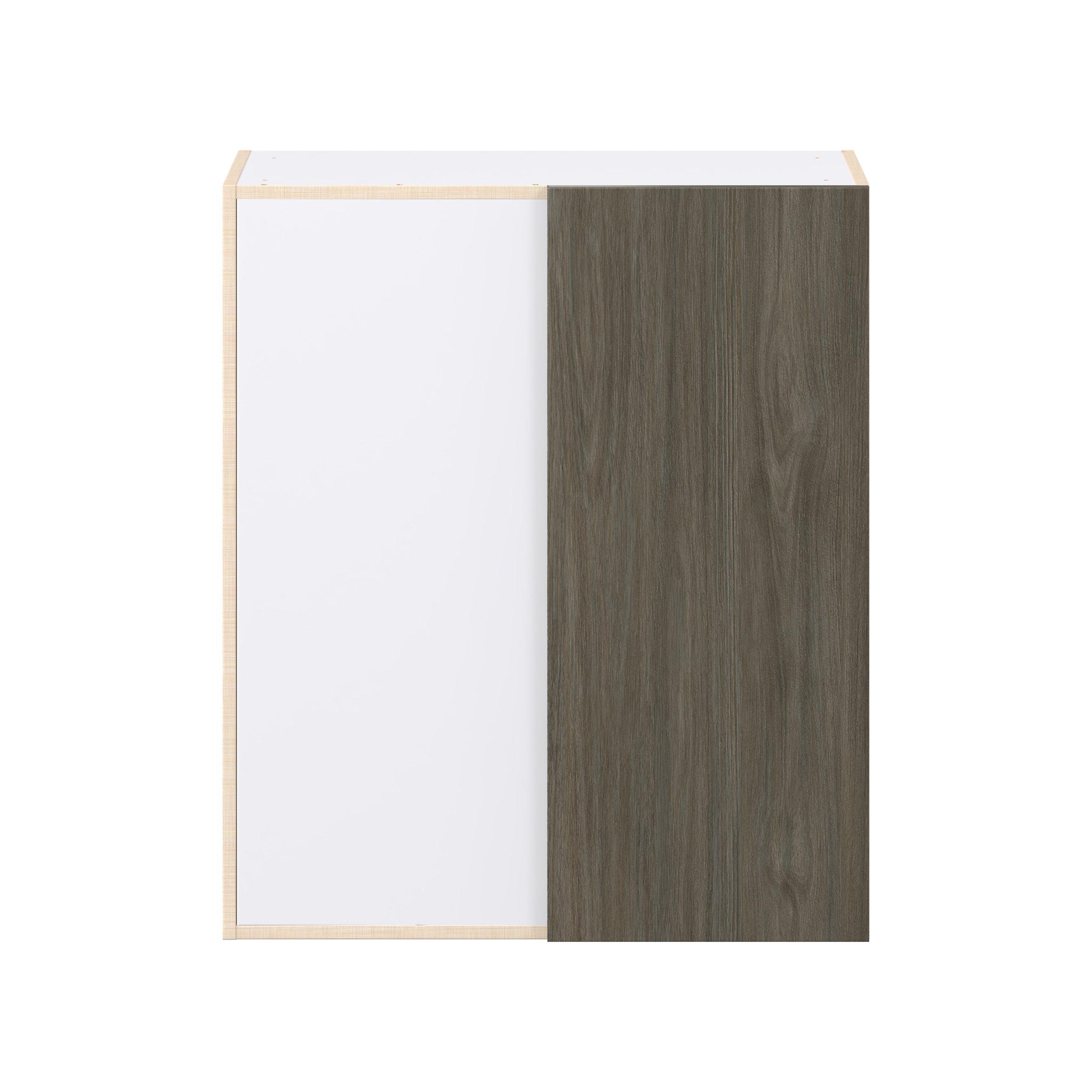 Glenwood 30 in. Burnt Walnut Left Blind Corner Wall Cabinet