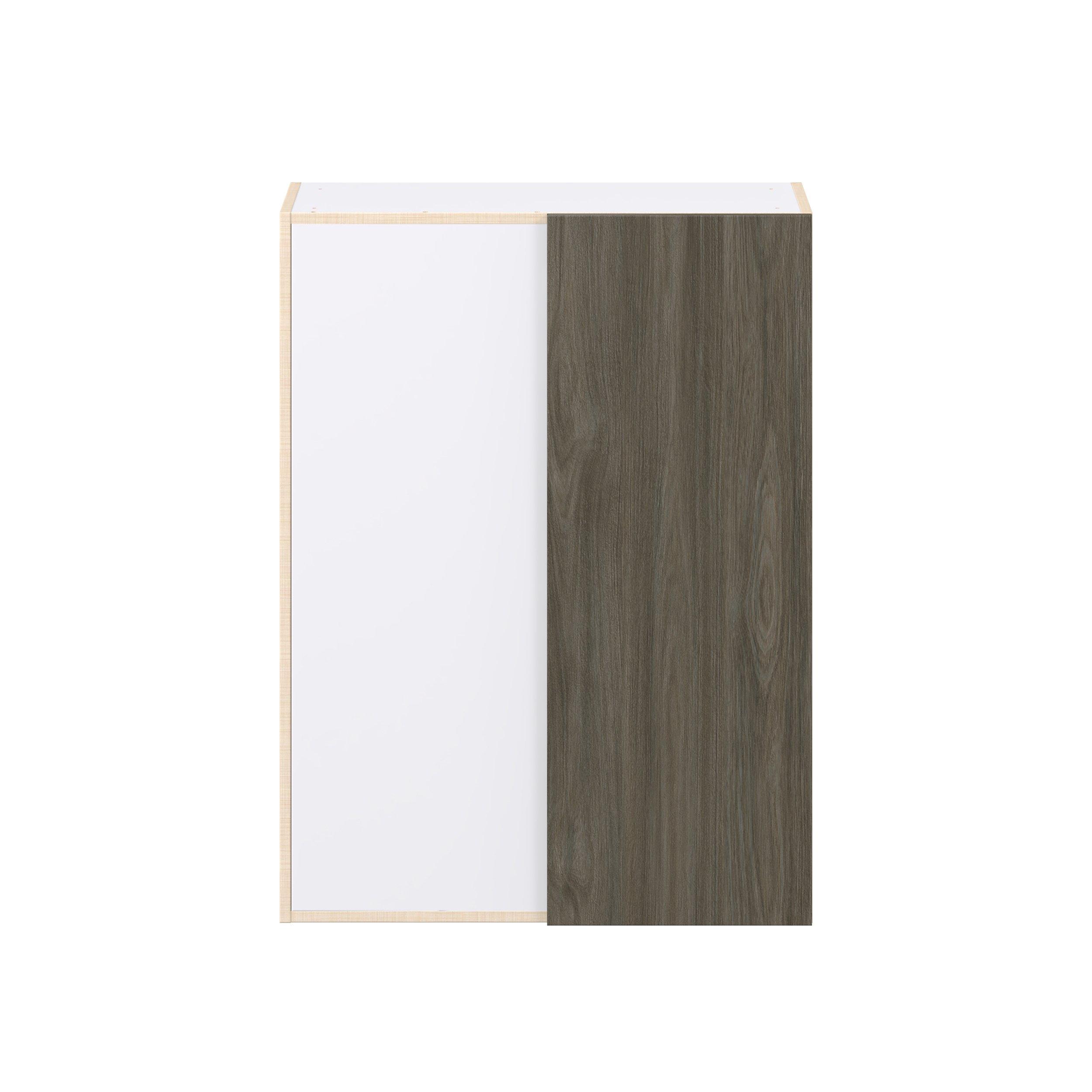 Glenwood 30 in. Burnt Walnut Left Blind Corner Wall Cabinet