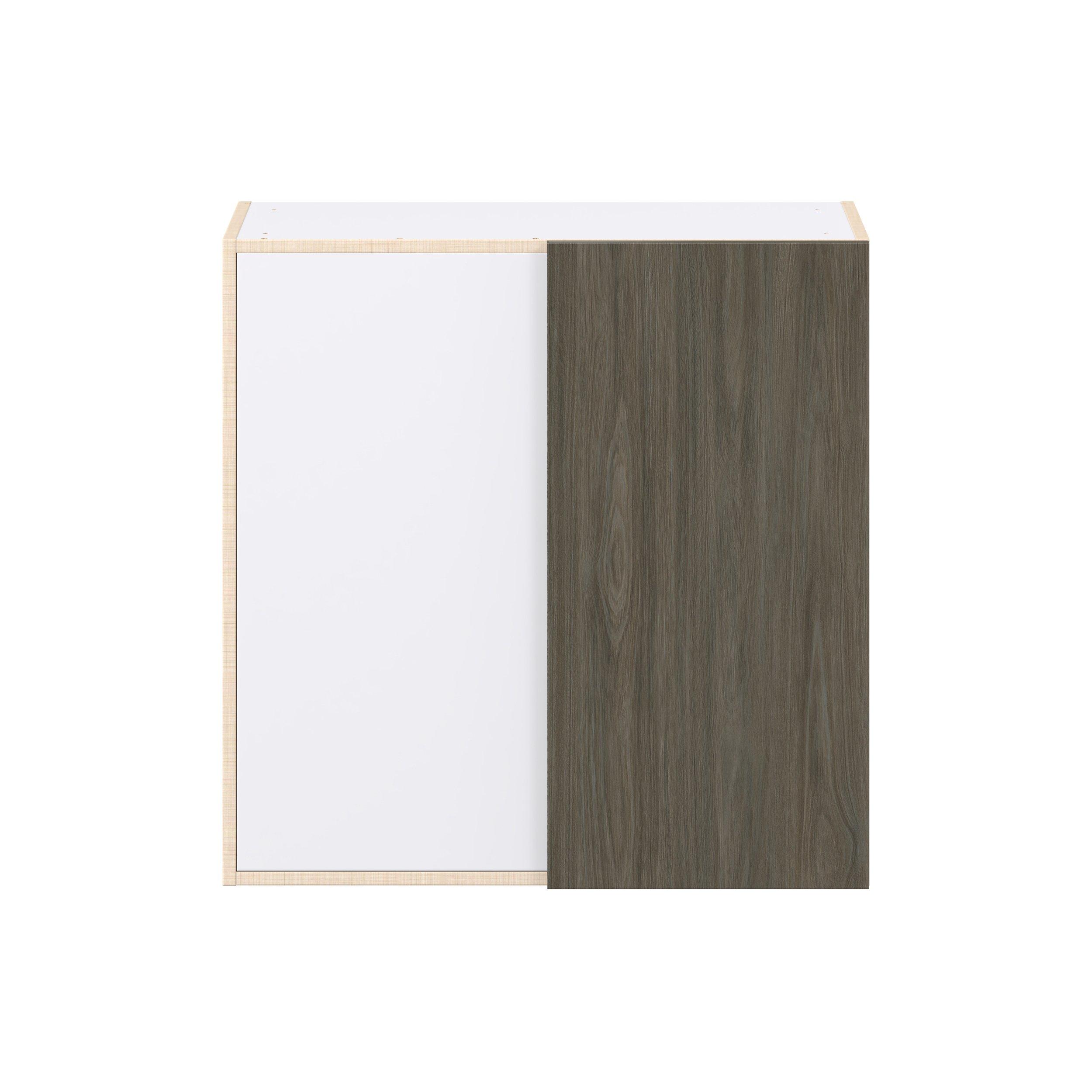 Glenwood 30 in. Burnt Walnut Left Blind Corner Wall Cabinet