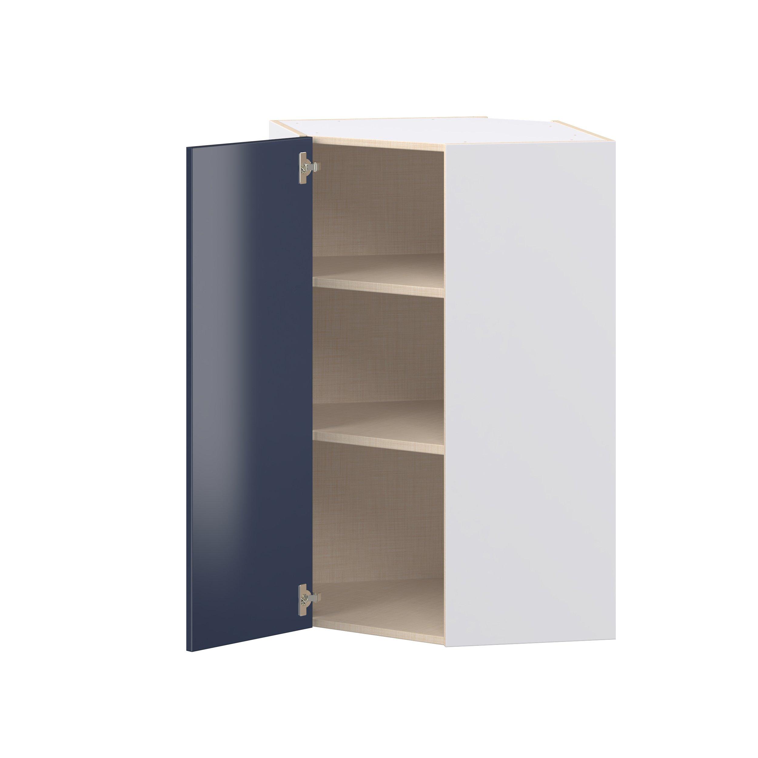 Peachtree 24 in. Painted Midnight Blue Wall Angle Corner Cabinet