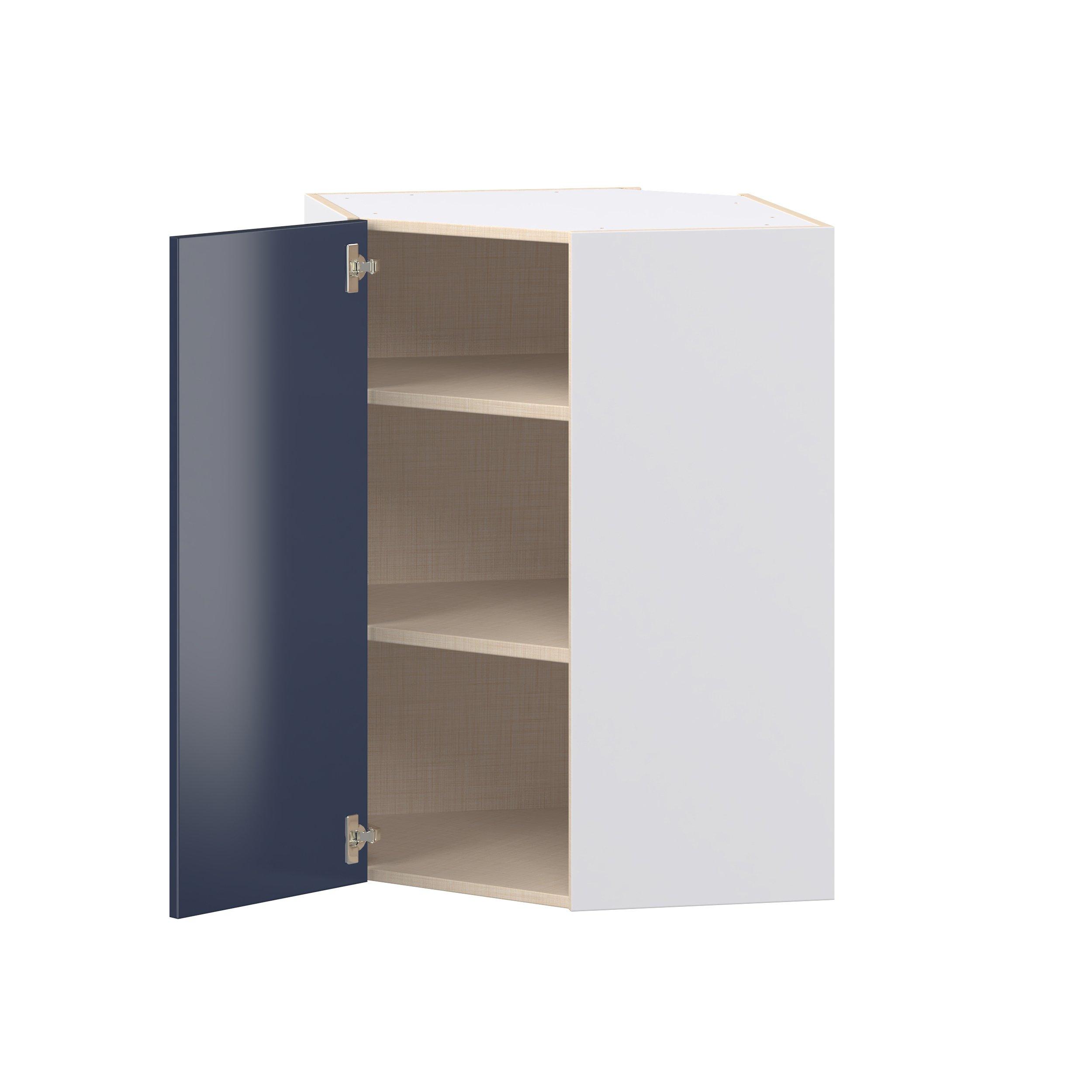 Peachtree 24 in. Painted Midnight Blue Wall Angle Corner Cabinet