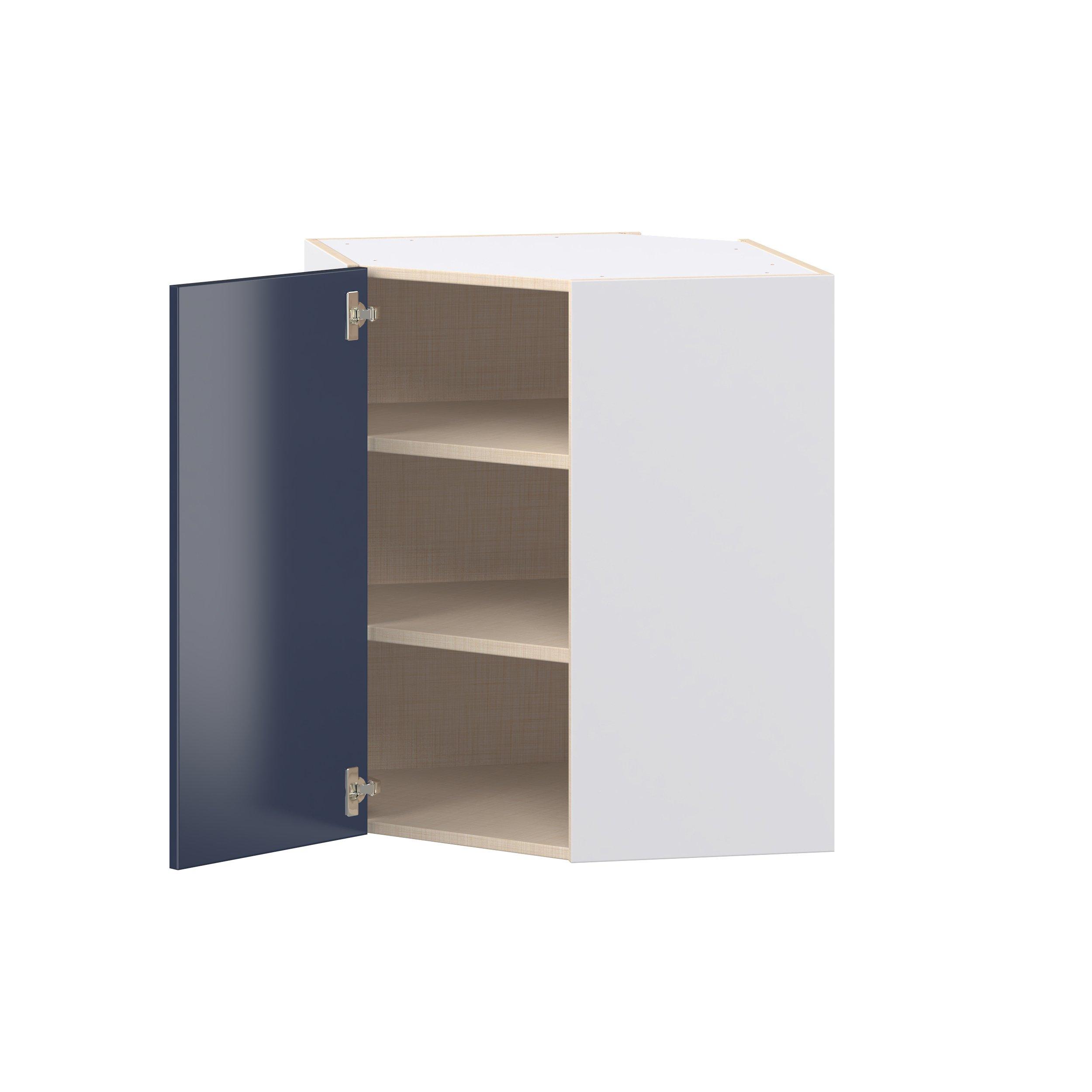 Peachtree 24 in. Painted Midnight Blue Wall Angle Corner Cabinet