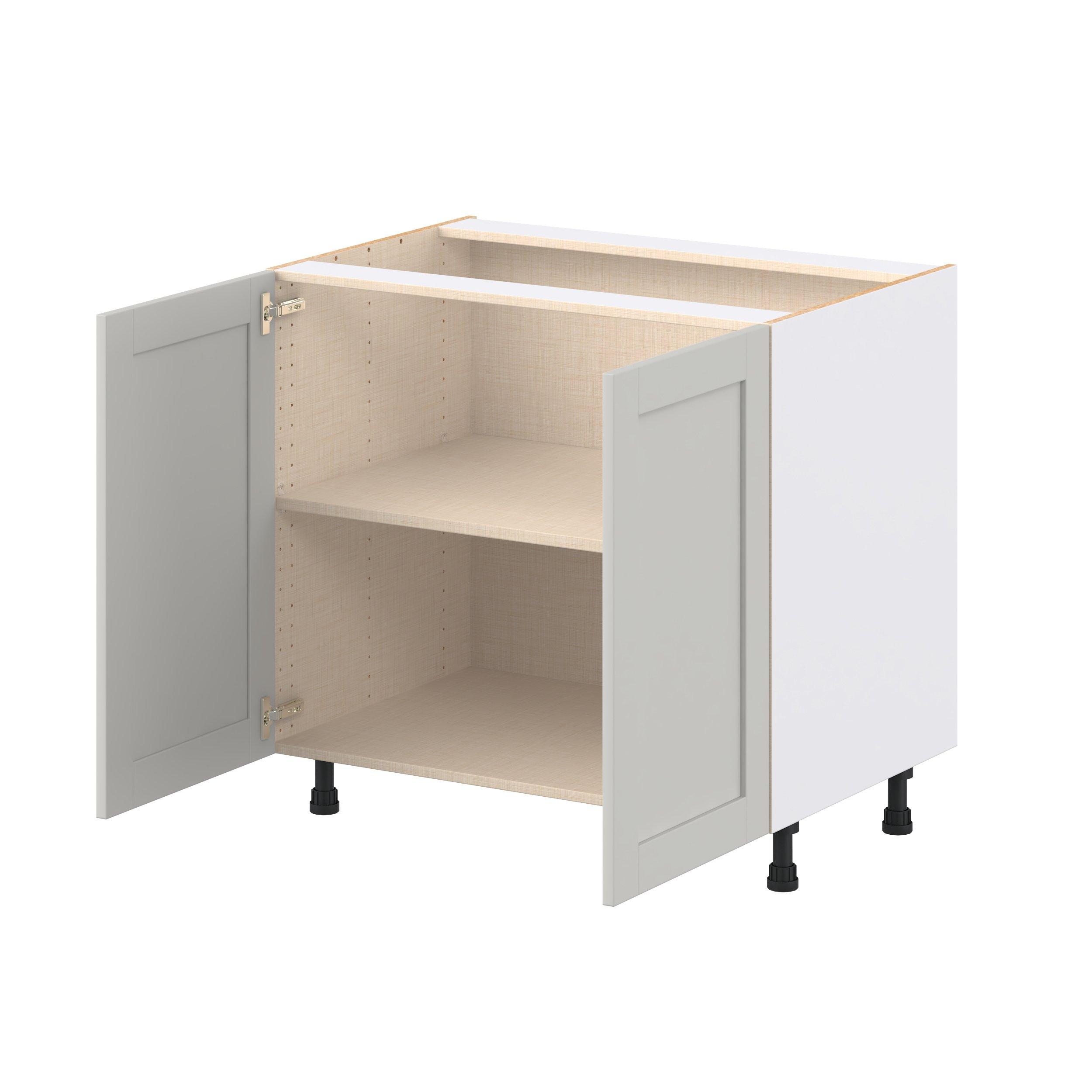Summerhill 36 in. Light Gray Shallow Base Cabinet