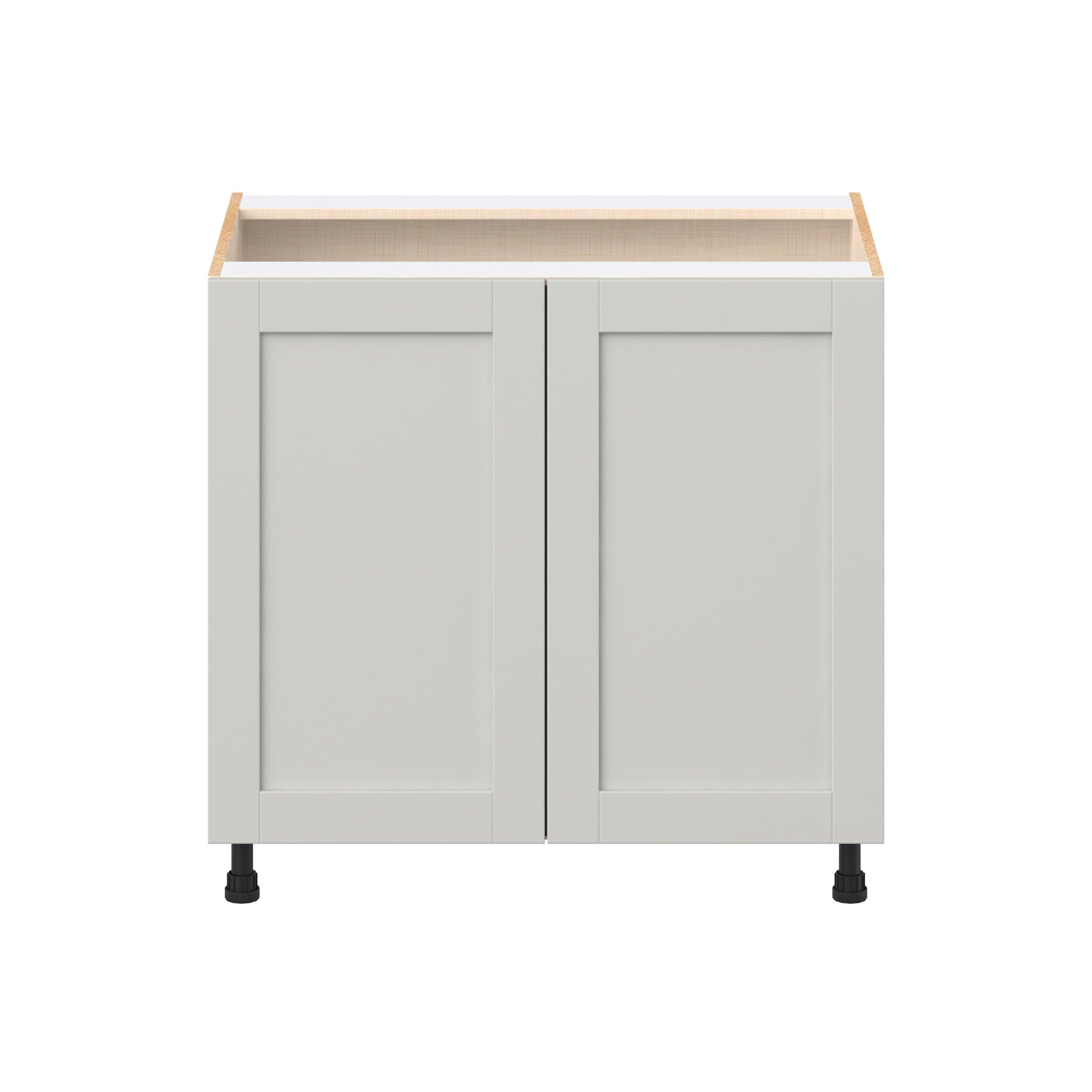 Summerhill 36 in. Light Gray Shallow Base Cabinet