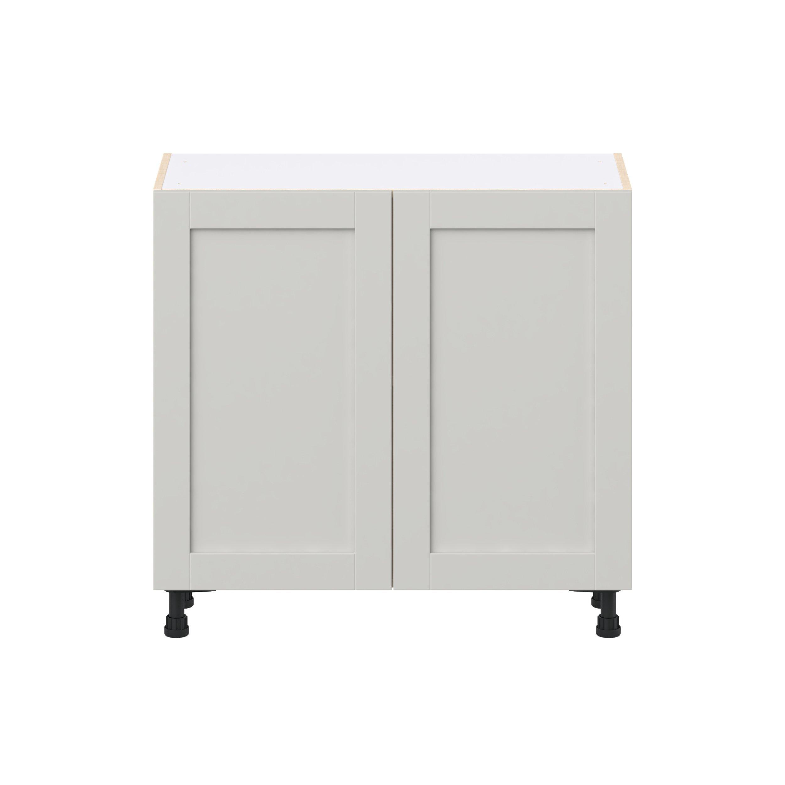 Summerhill 36 in. Light Gray Shallow Base Cabinet