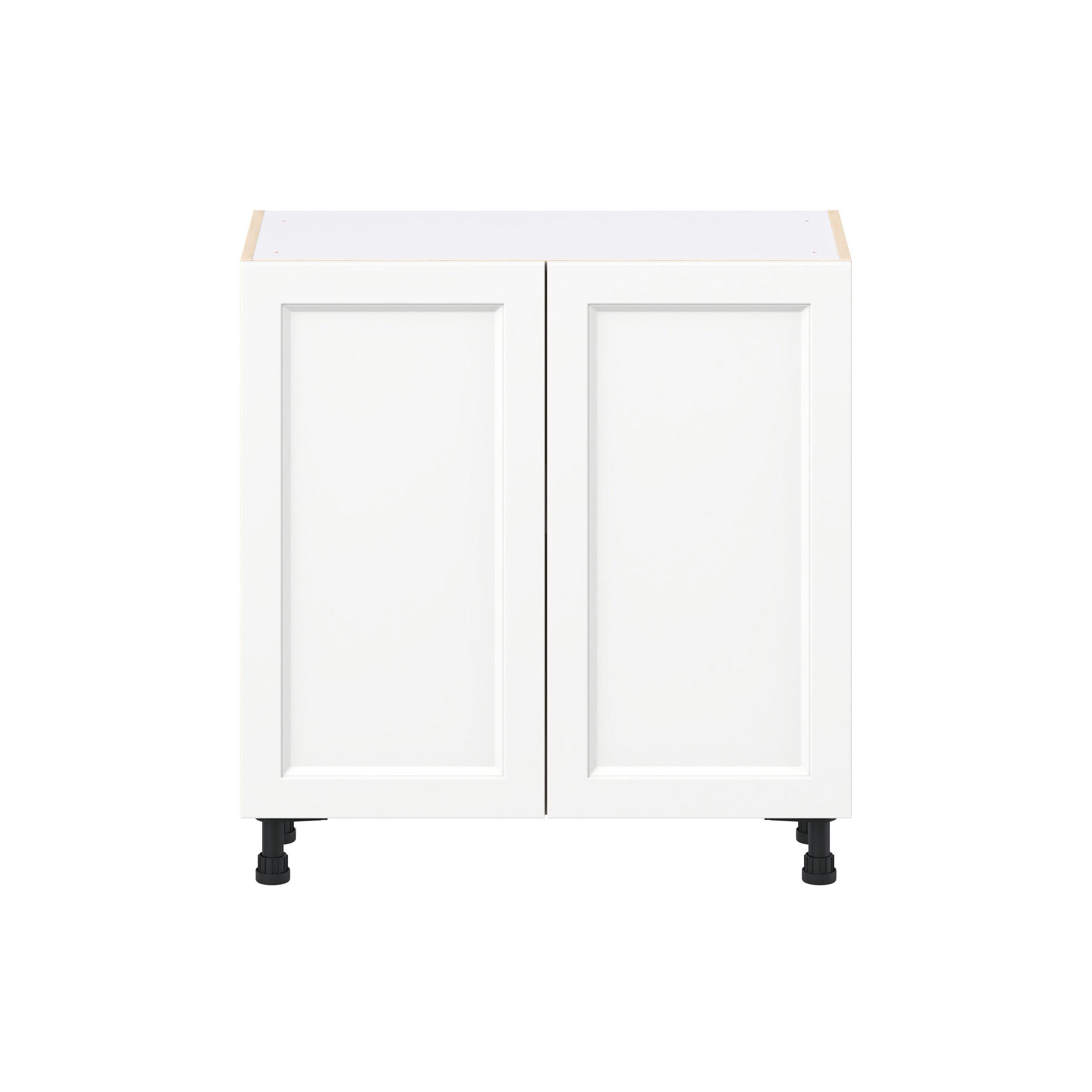 Peachtree 33 in. Painted Bright White Shallow Base Cabinet