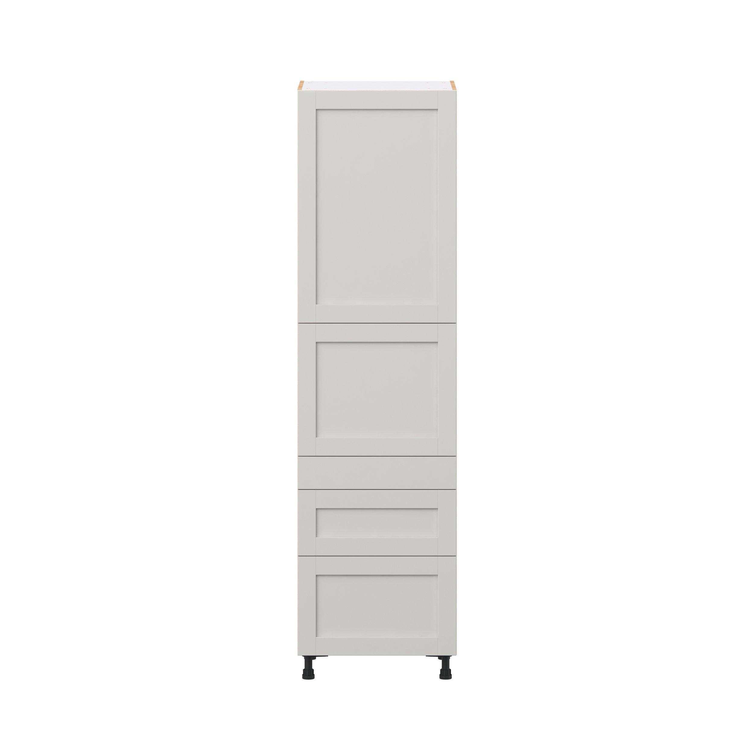 Summerhill 24 in. Light Gray Door and Drawer Pantry Cabinet with Inner Pull-Out