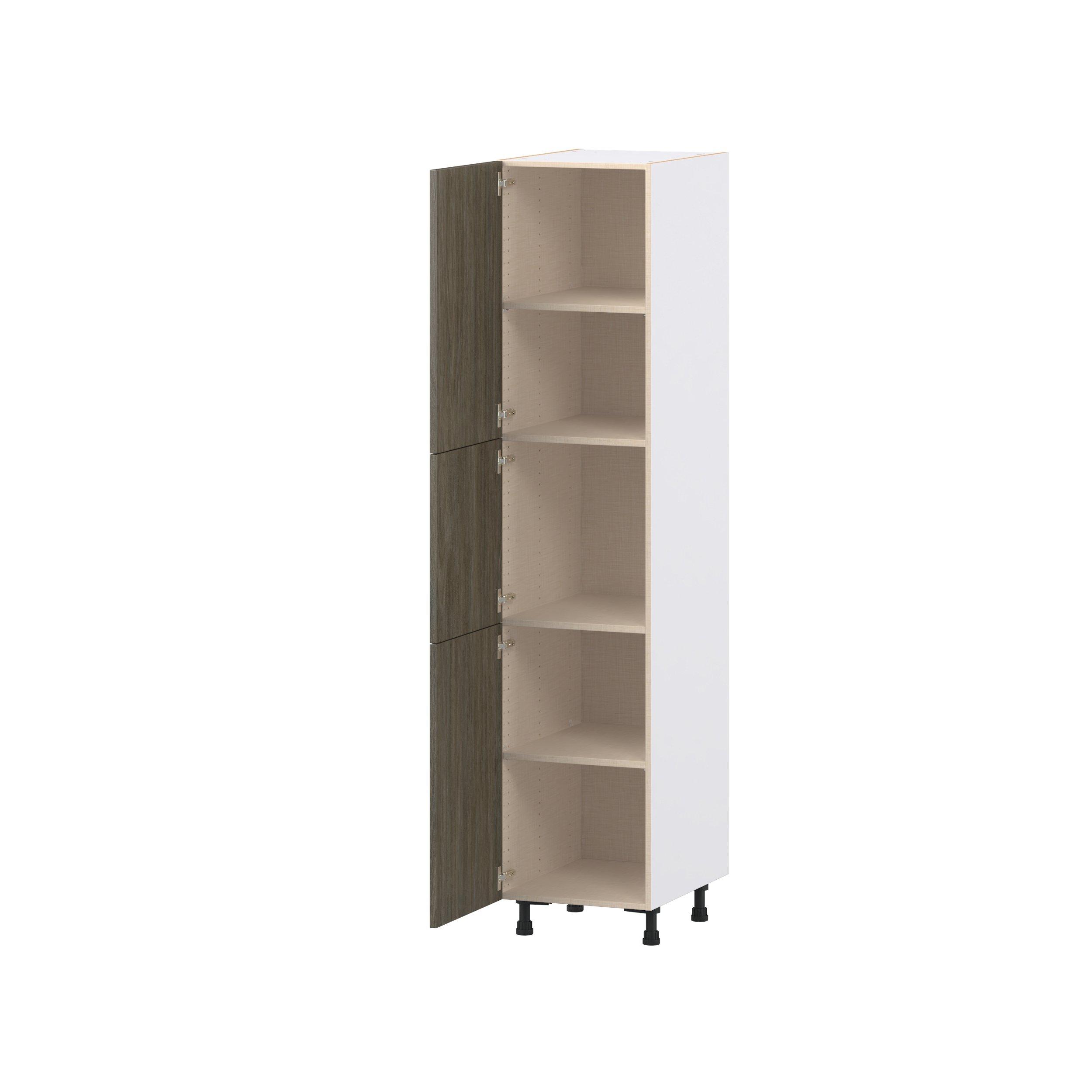 Glenwood 18 in. Burnt Walnut Door Pantry Cabinet