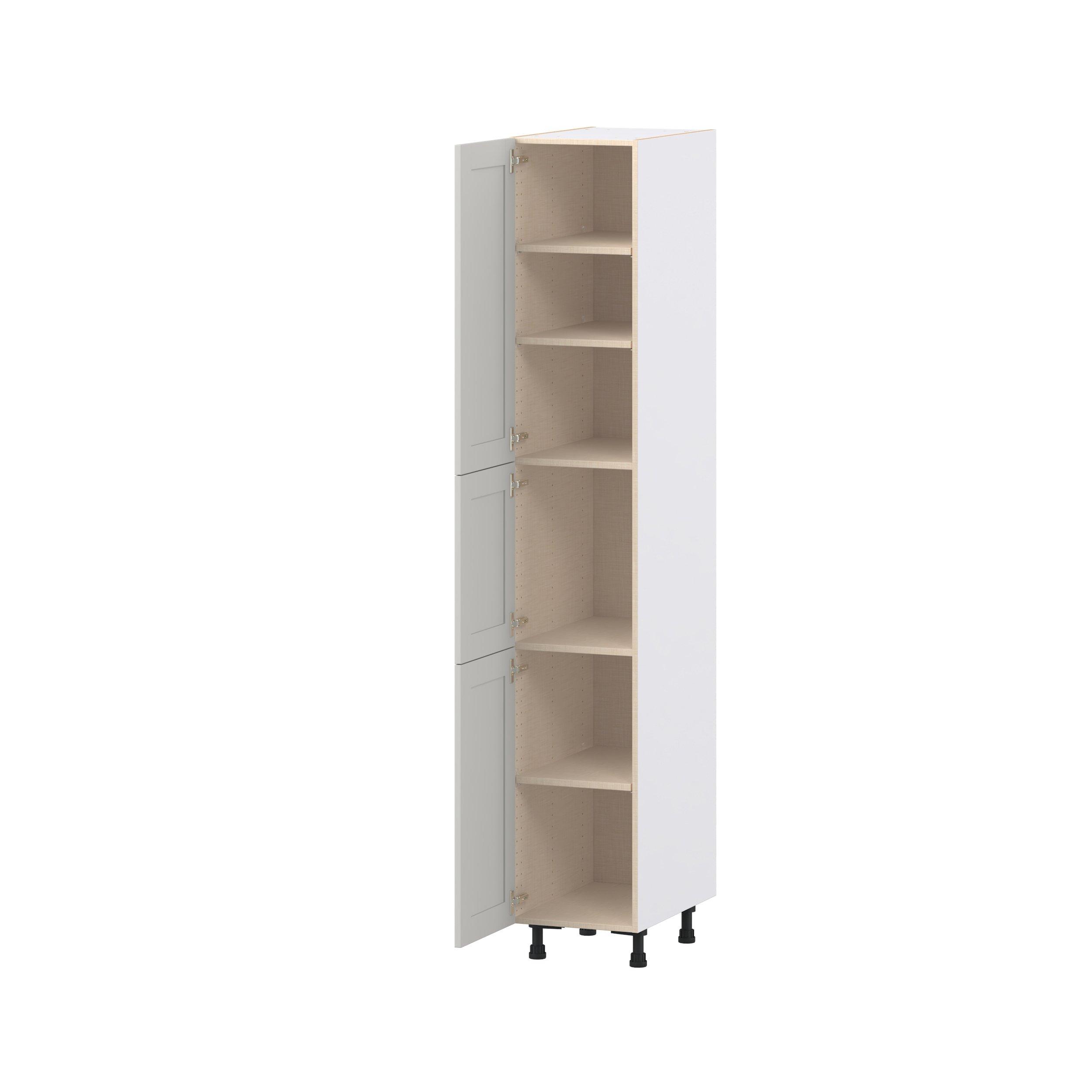 Summerhill 15 in. Light Gray Door Pantry Cabinet