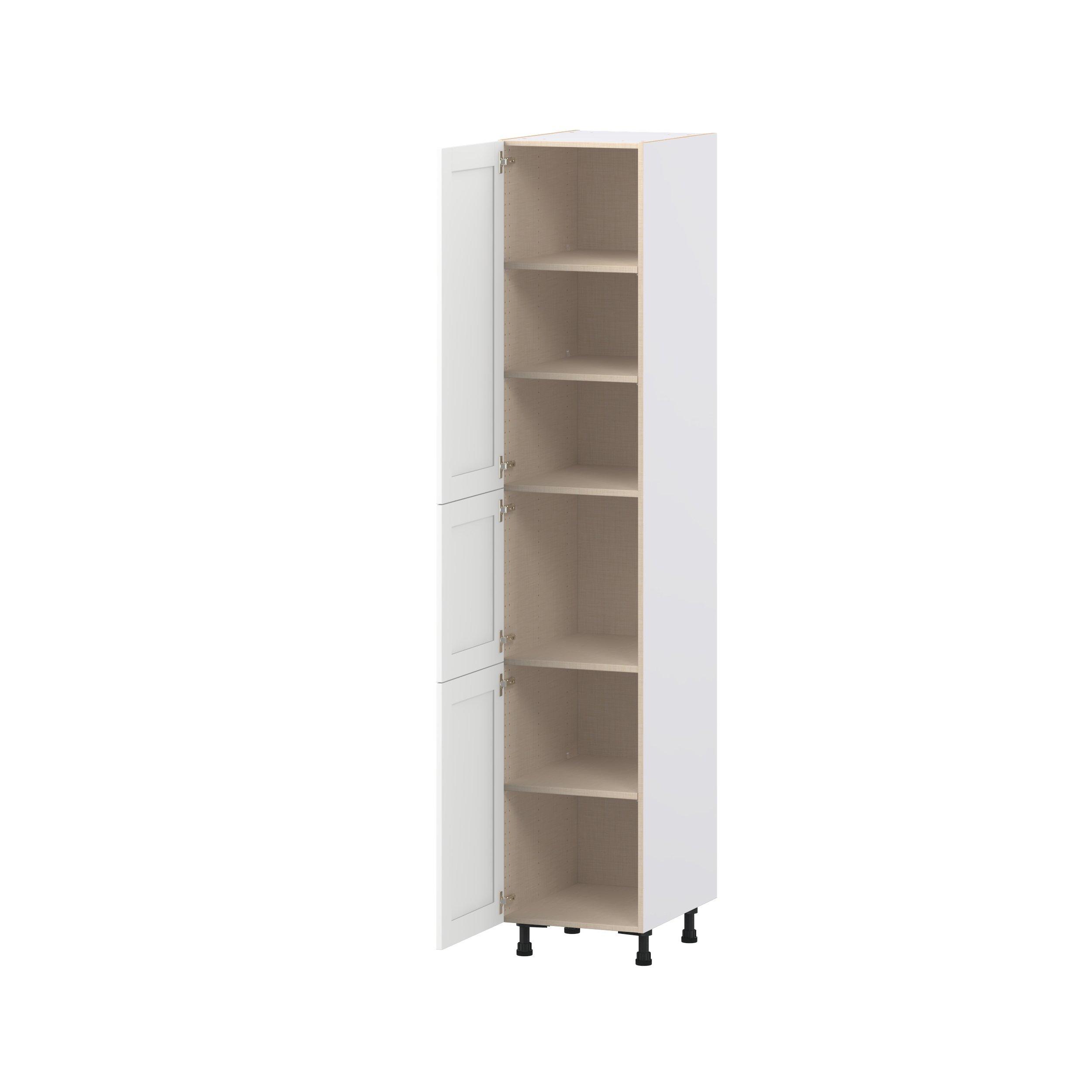 Summerhill 18 in. Bright White Door Pantry Cabinet