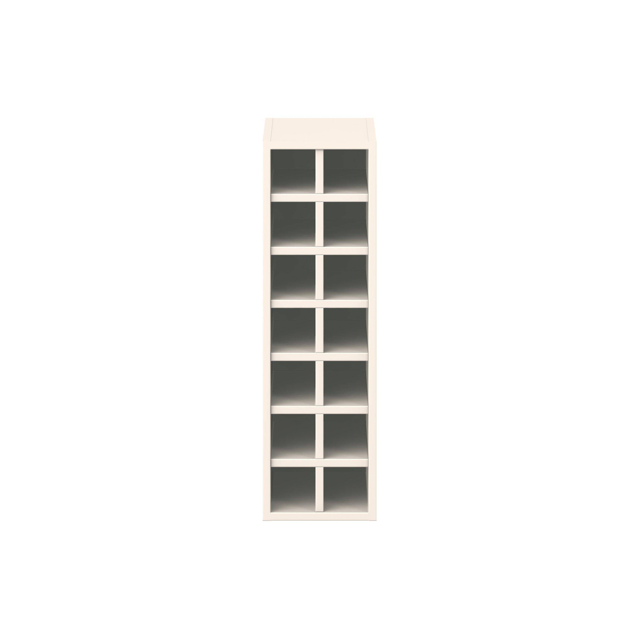 Linden 9 in. Painted Washed Linen Wine Wall Cabinet