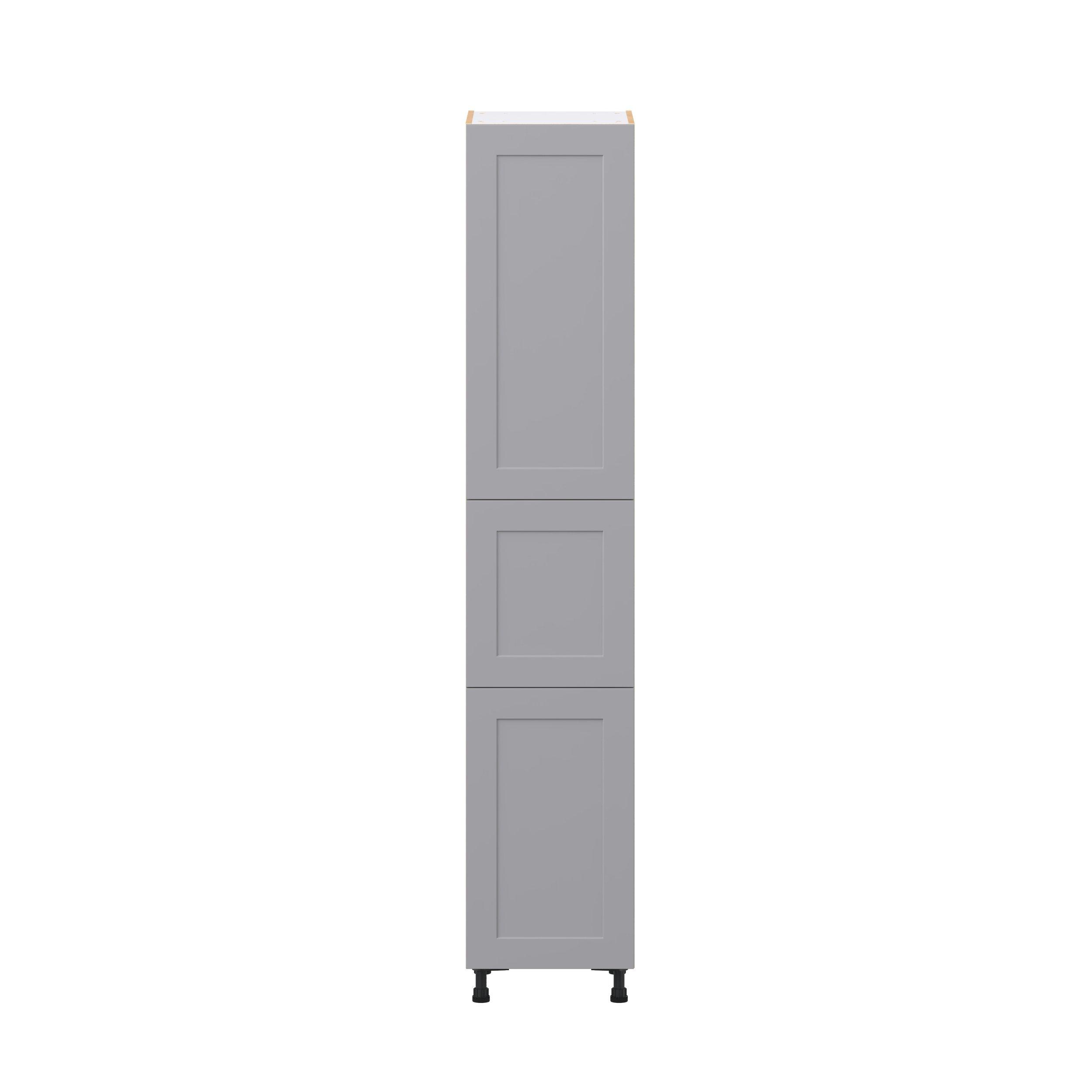 Candler 18 in. Painted Slate Gray Door Pantry Cabinet