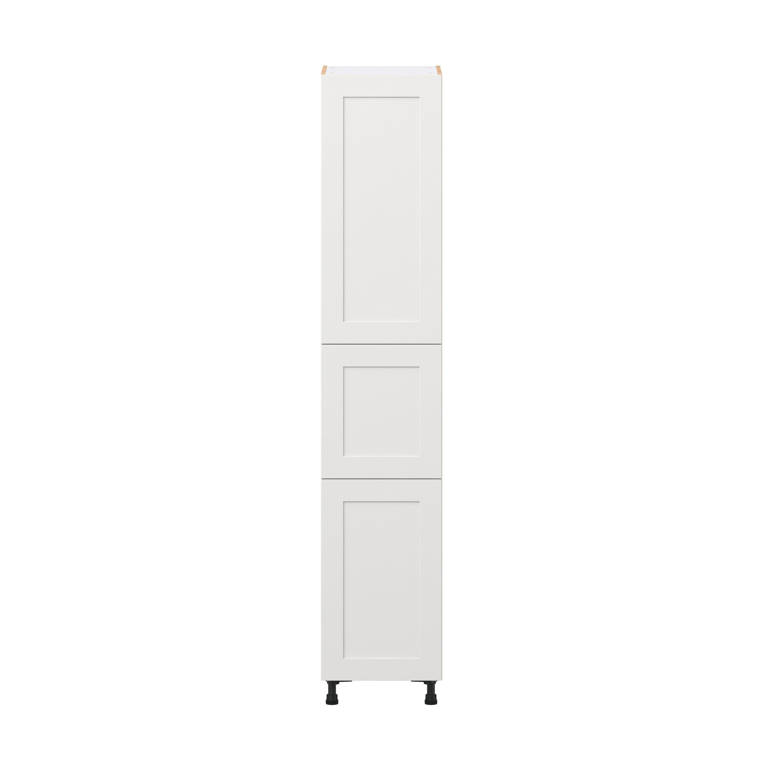 Candler 18 in. Painted Warm White Pantry Cabinet with Inner Pull-Out Drawer