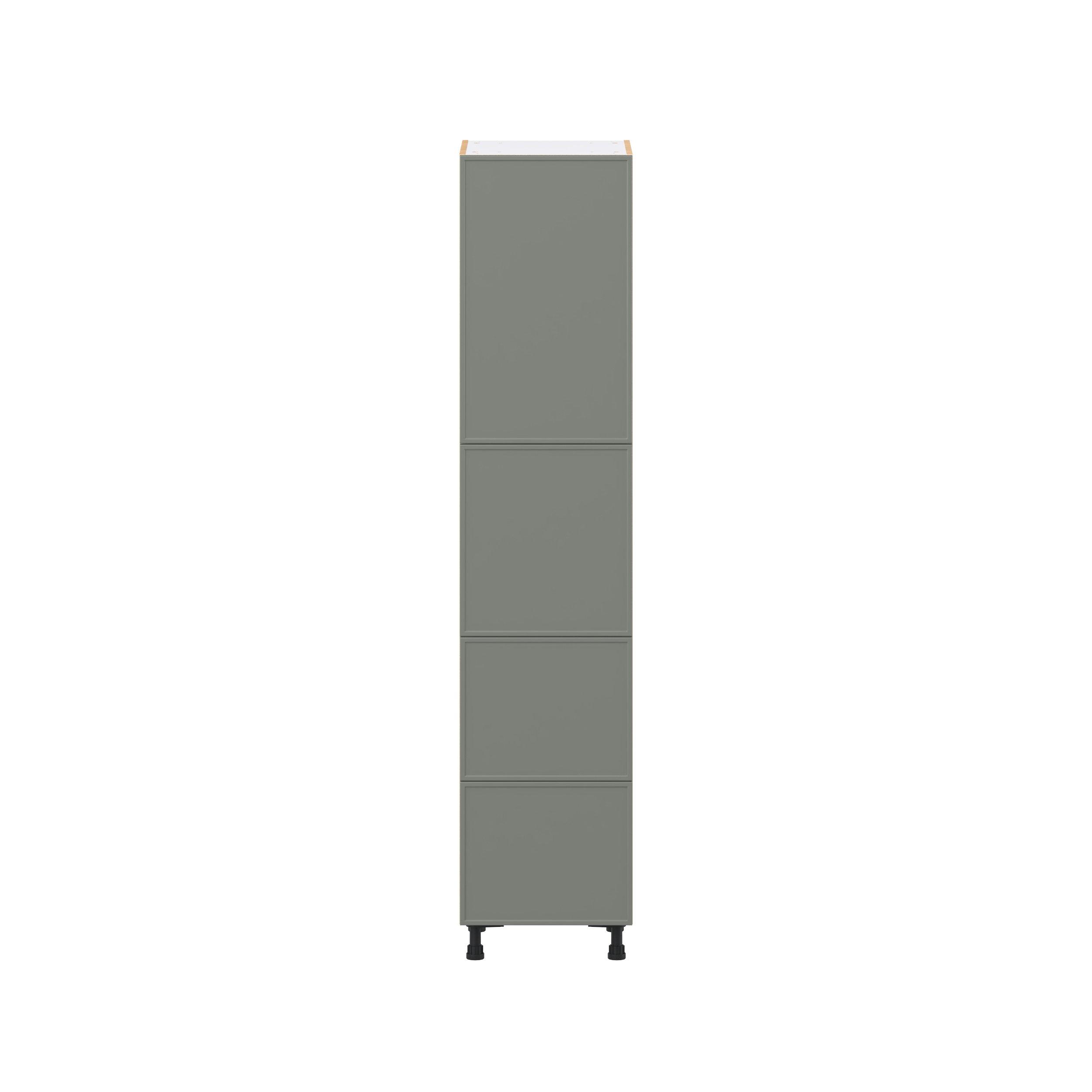Linden 18 in. Painted Moss Green Door and Drawer Pantry Cabinet with Inner Pull-Out