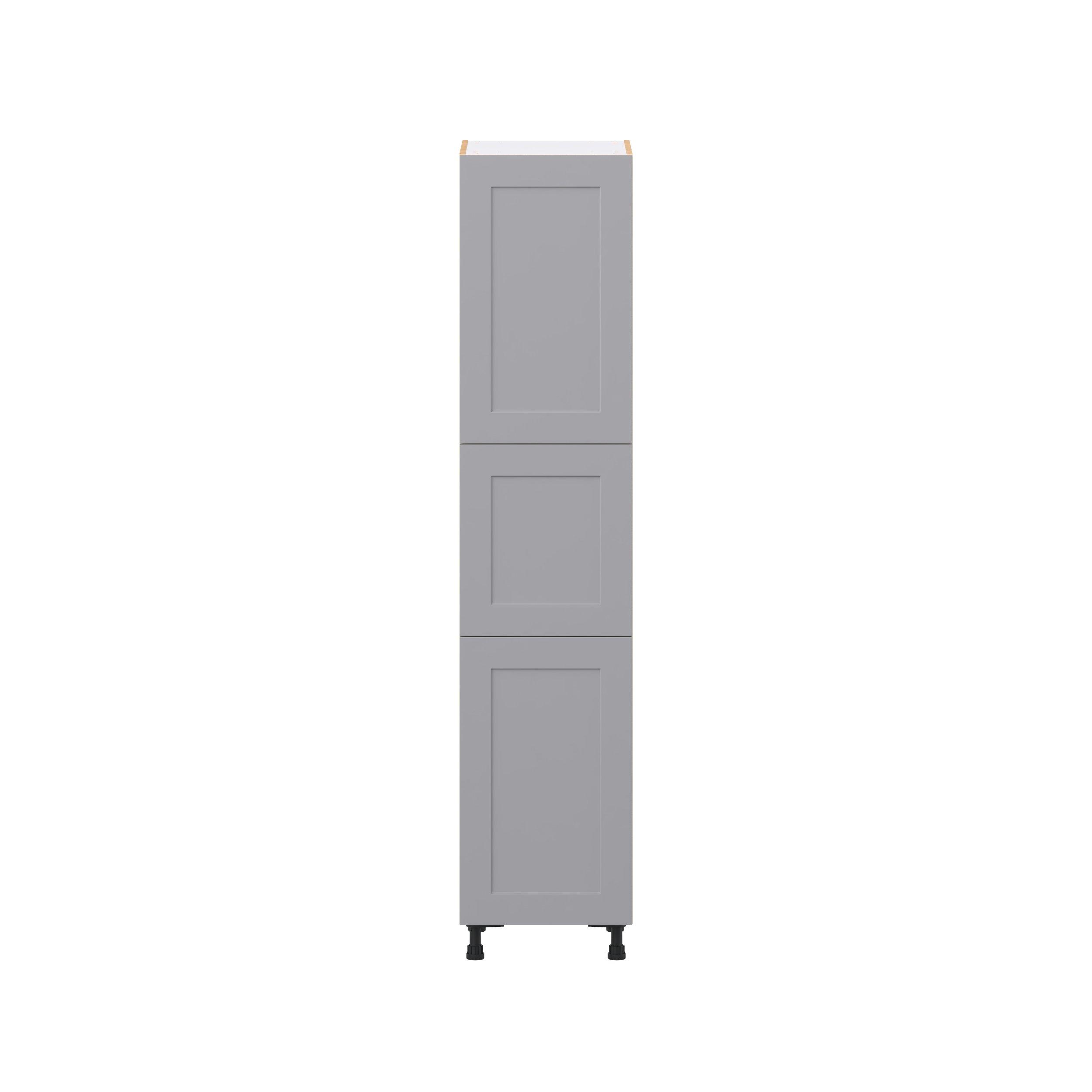 Candler 18 in. Painted Slate Gray Pantry Cabinet with Inner Pull-Out Drawer