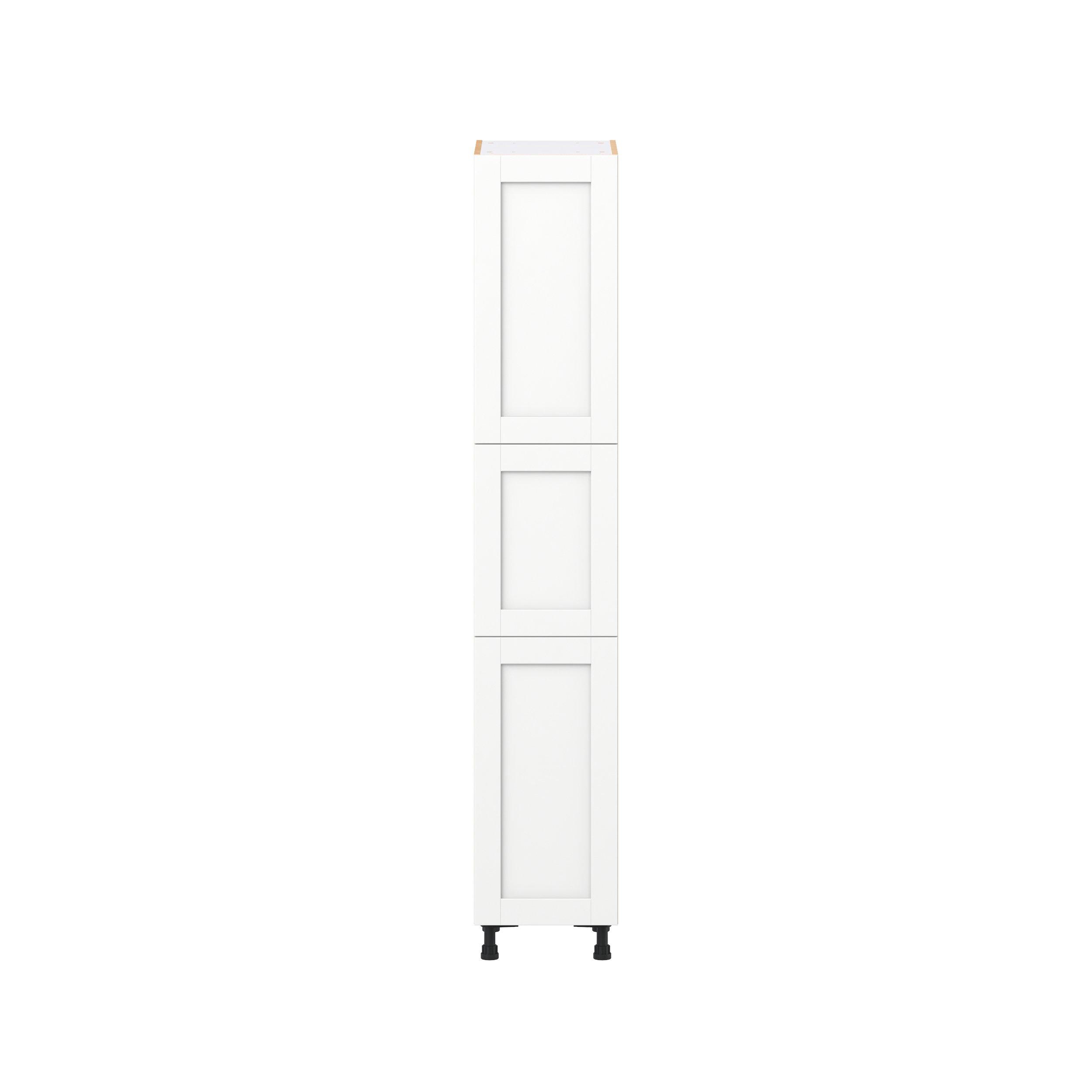Summerhill 15 in. Bright White Pantry Cabinet with Inner Pull-Out Drawer