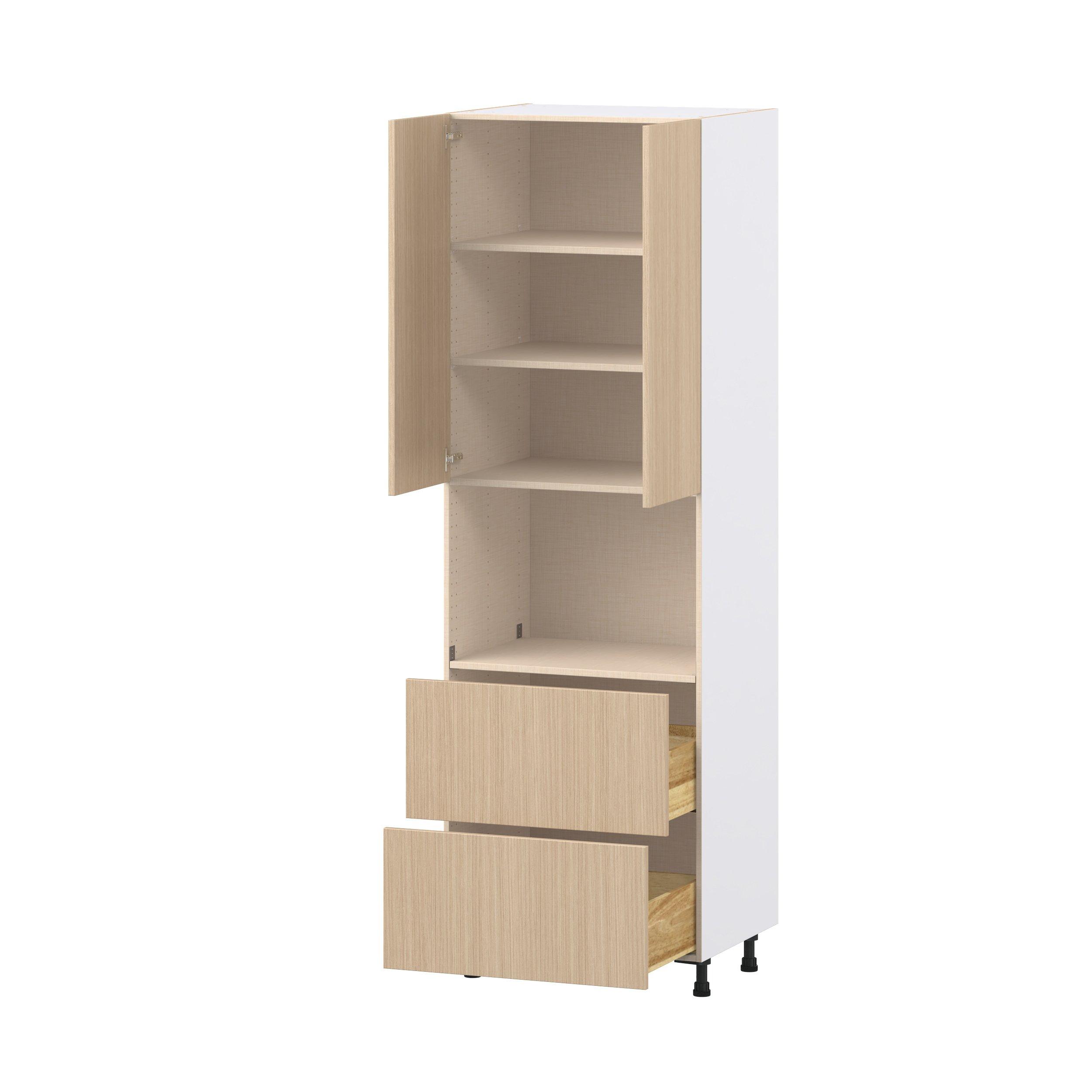 Glenwood 30 in. Mojavi Oak Door and Drawer Microwave Pantry Cabinet