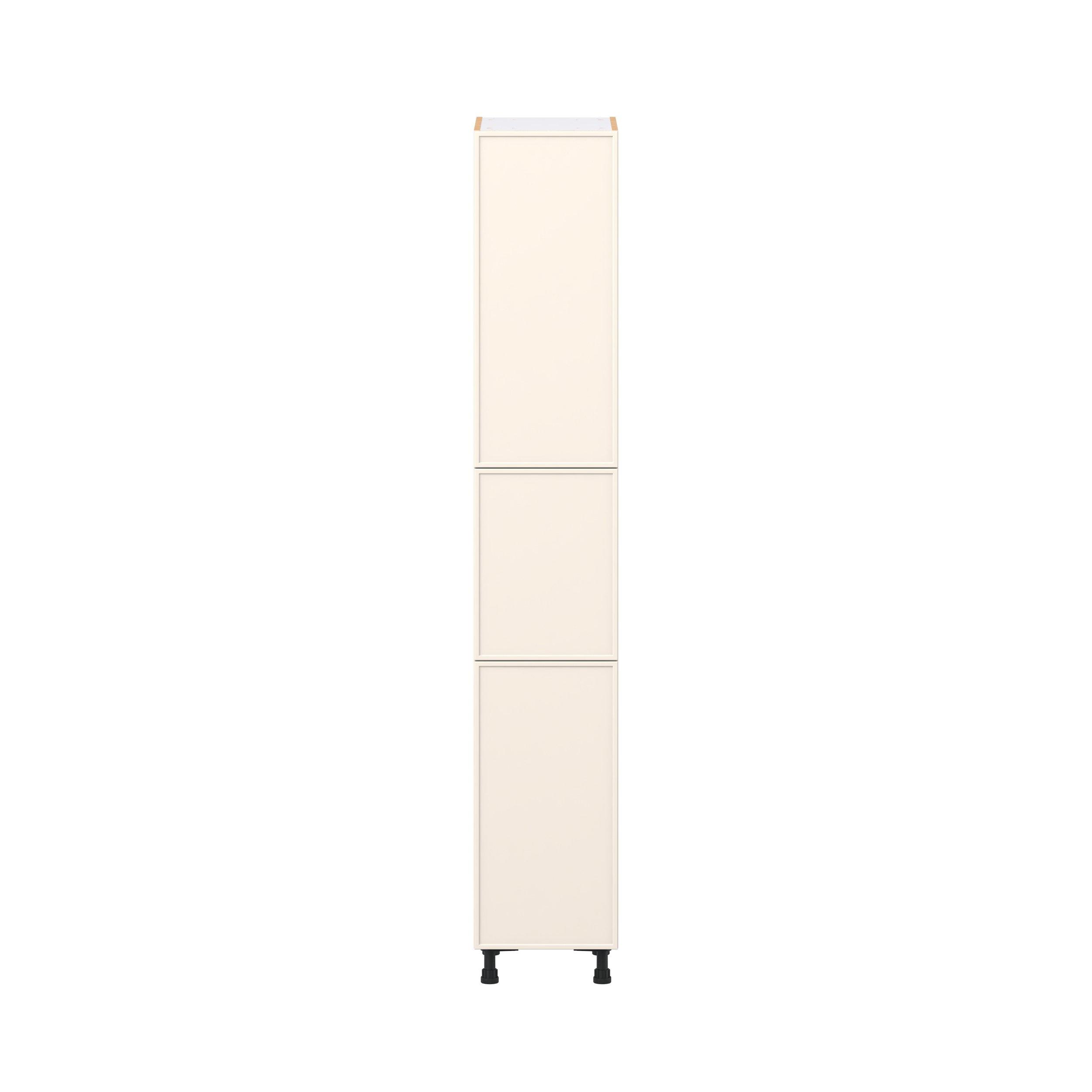 Linden 15 in. Painted Washed Linen Door Pantry Cabinet