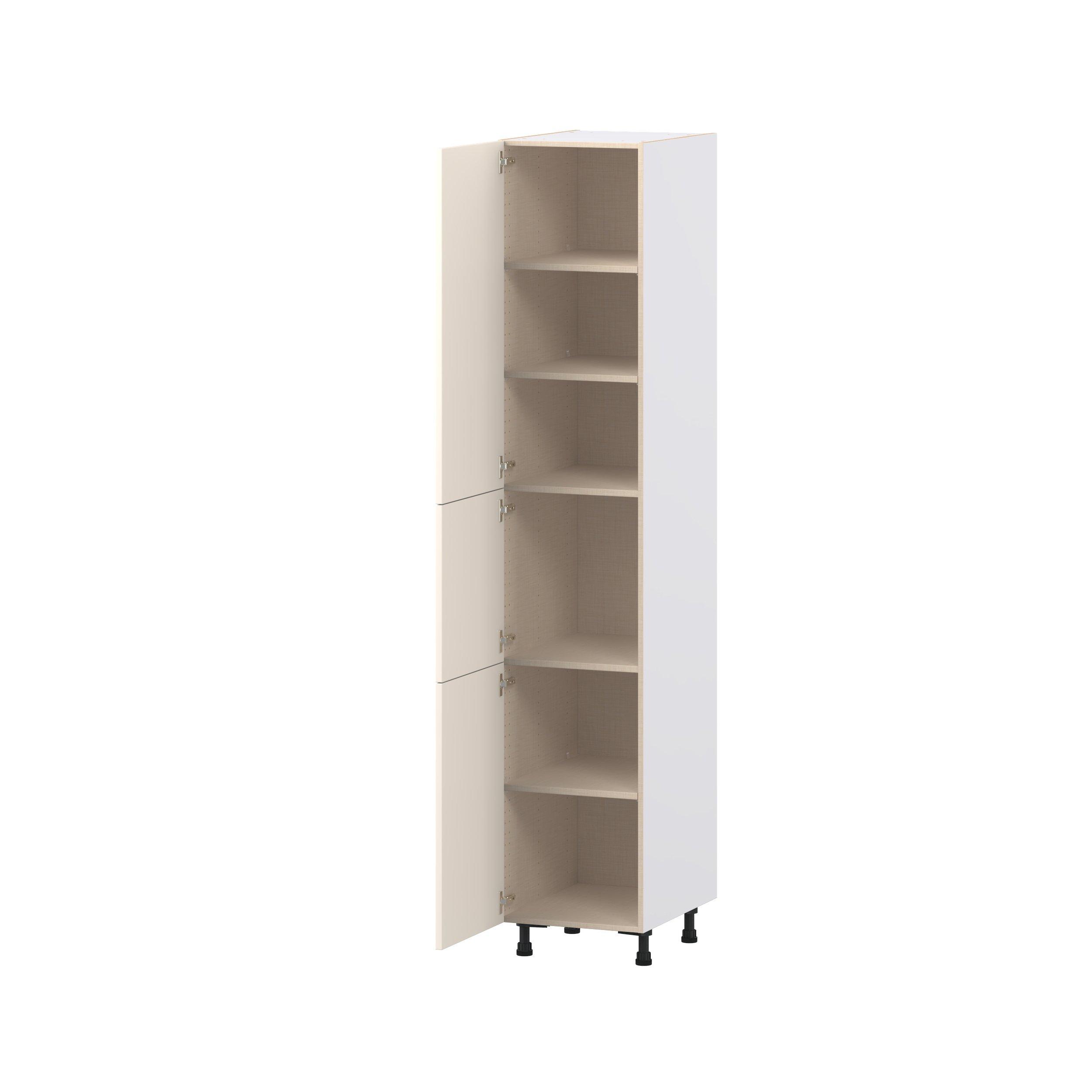 Linden 18 in. Painted Washed Linen Door Pantry Cabinet